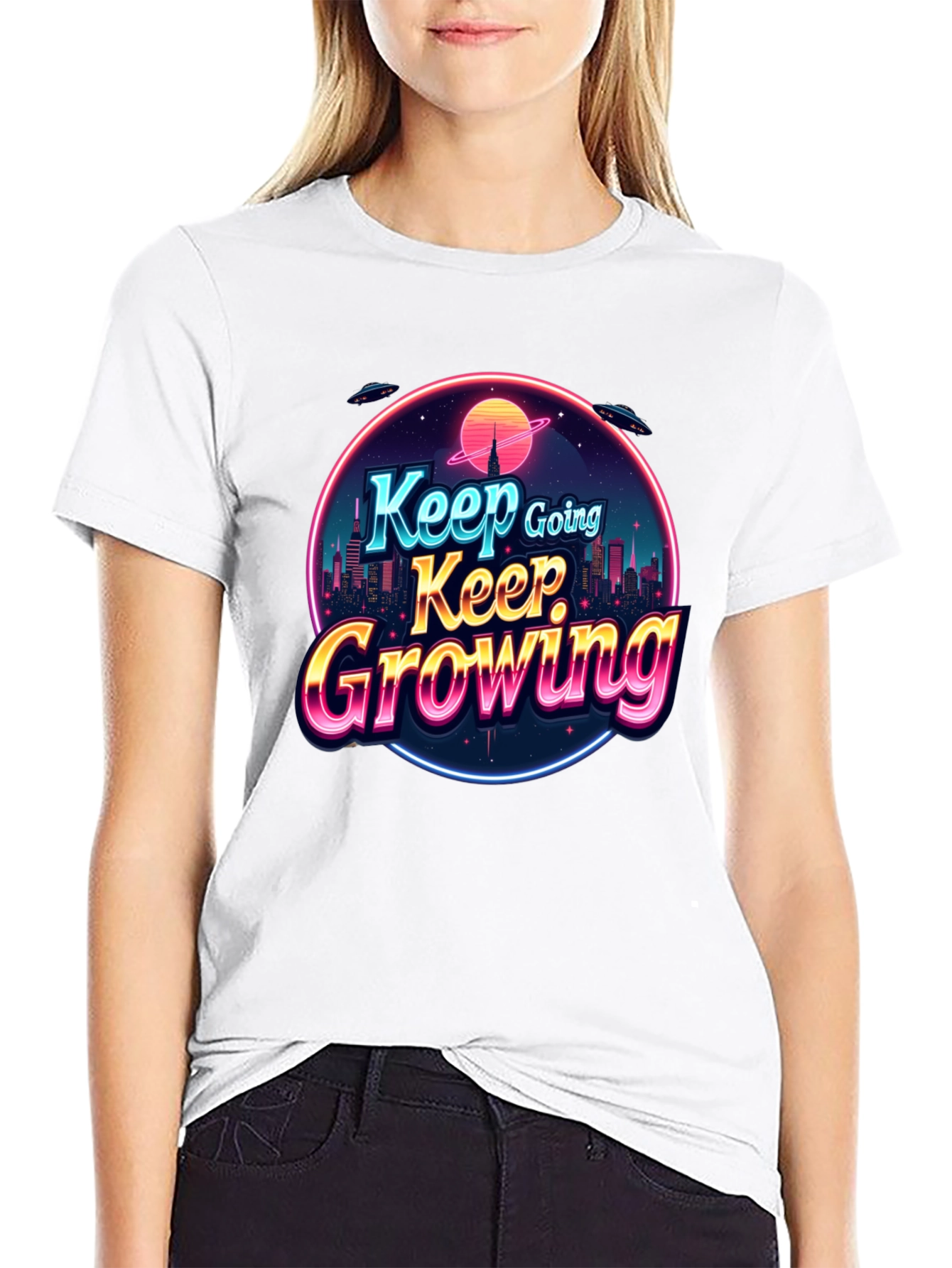 Keep Growing Black Graphic Tee