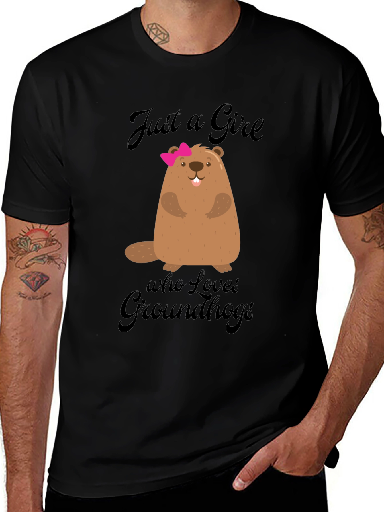 Just A Girl Who Loves Groundhogs T-Shirt