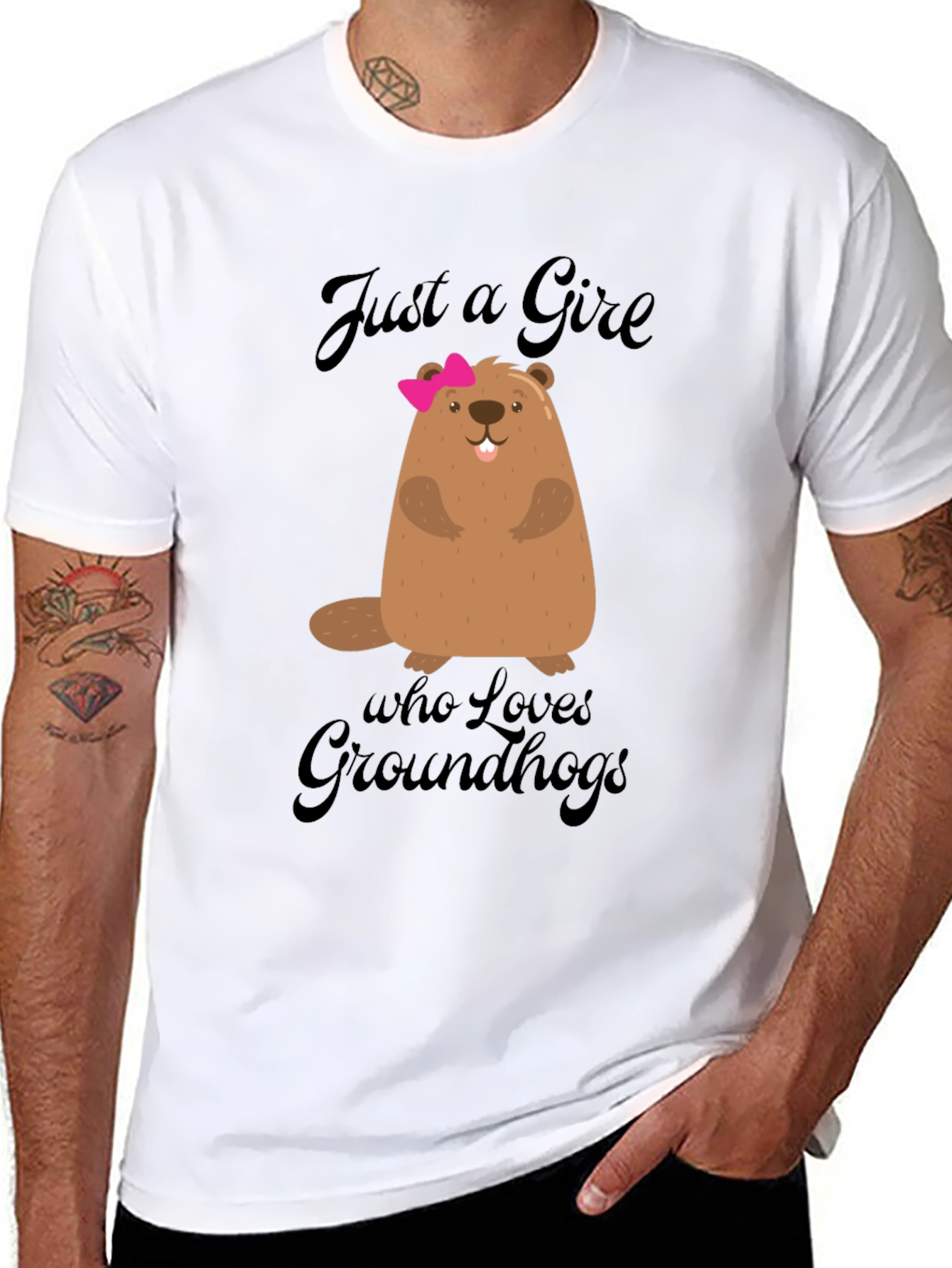 Just A Girl Who Loves Groundhogs T-Shirt