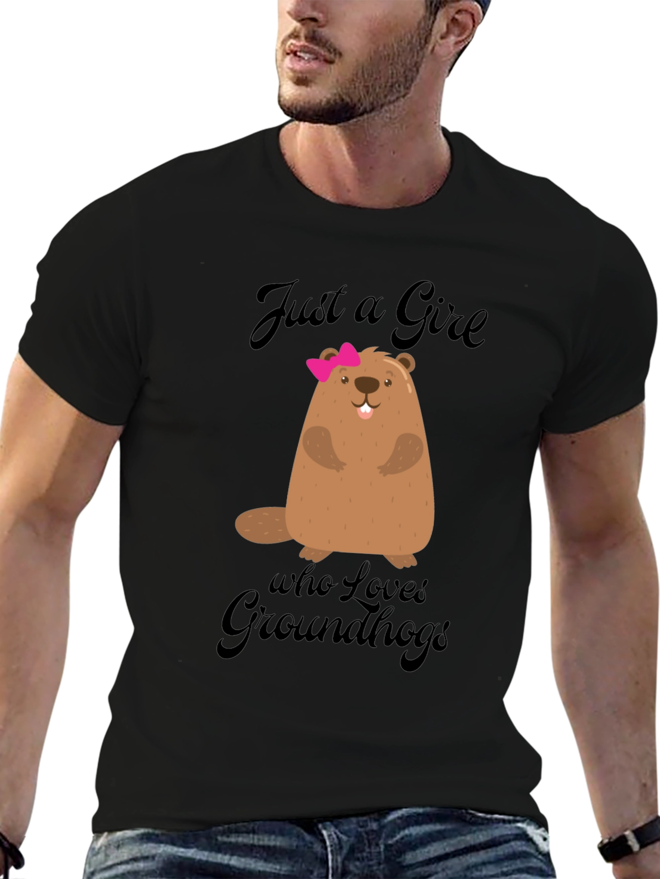 Just A Girl Who Loves Groundhogs T-Shirt
