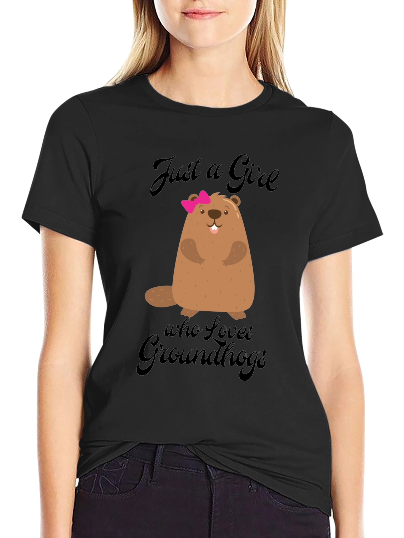 Just A Girl Who Loves Groundhogs T-Shirt