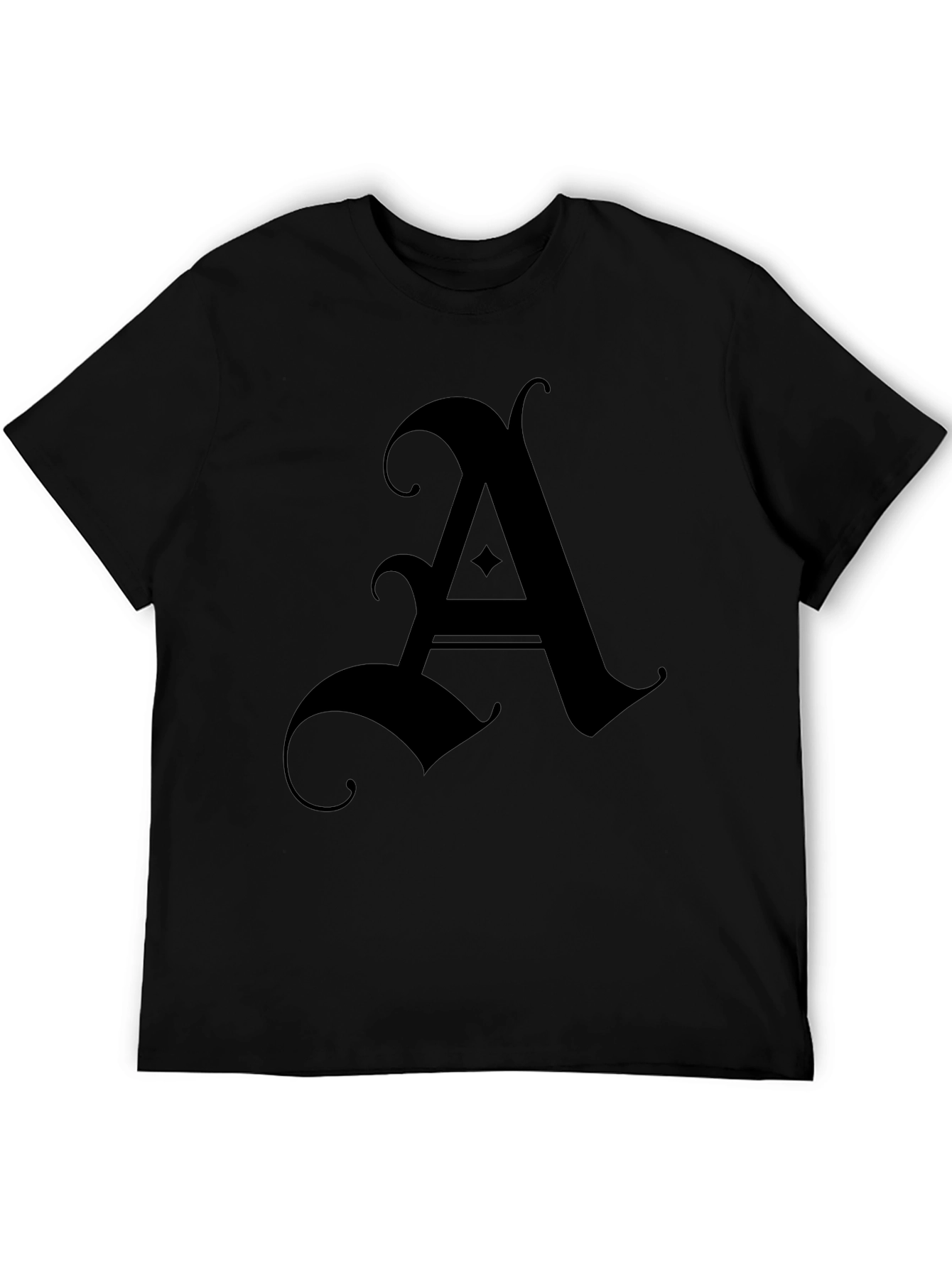 Letter A Graphic Tee - Premium Cotton Blend