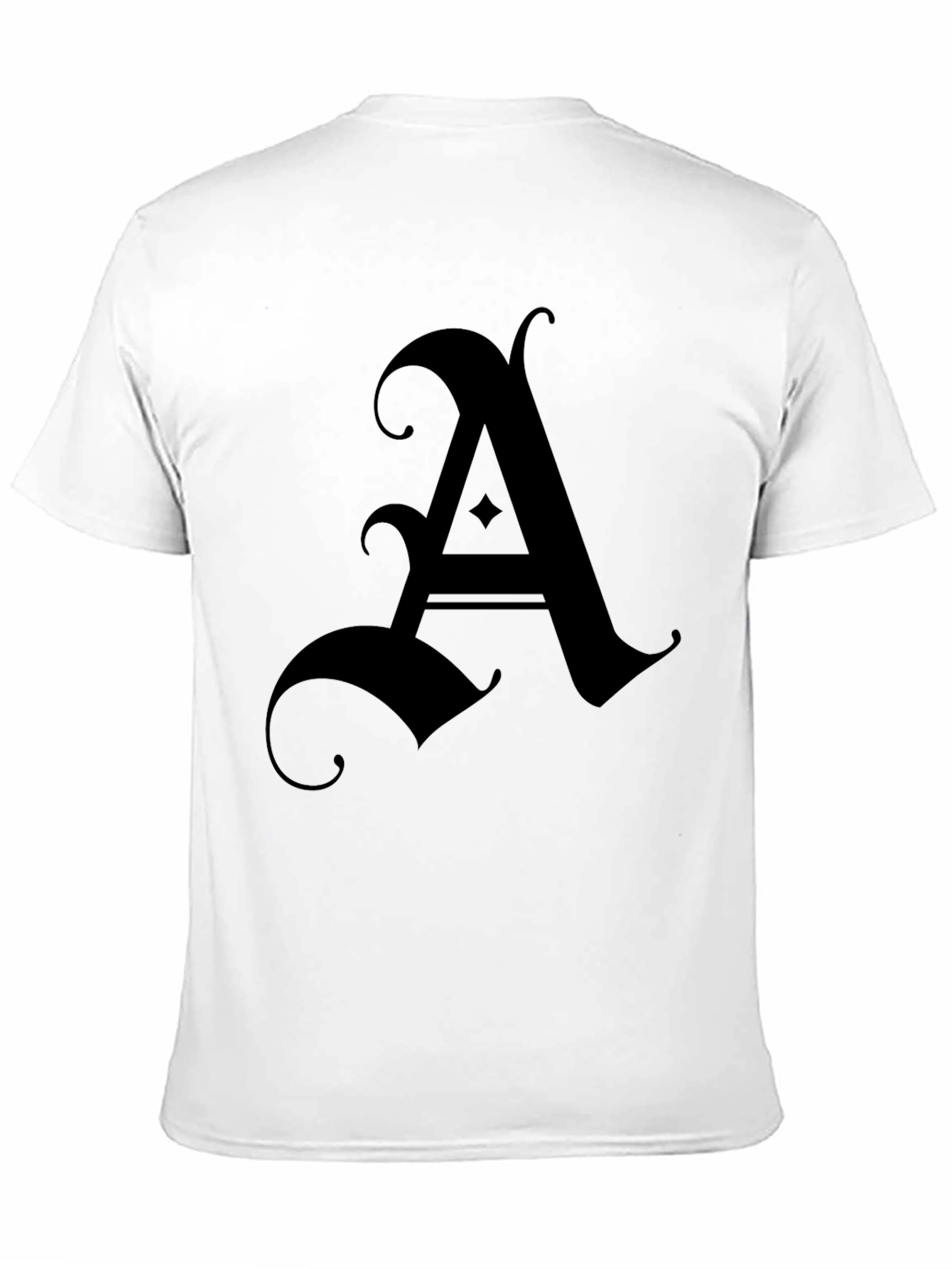 Letter A Graphic Tee - Premium Cotton Blend
