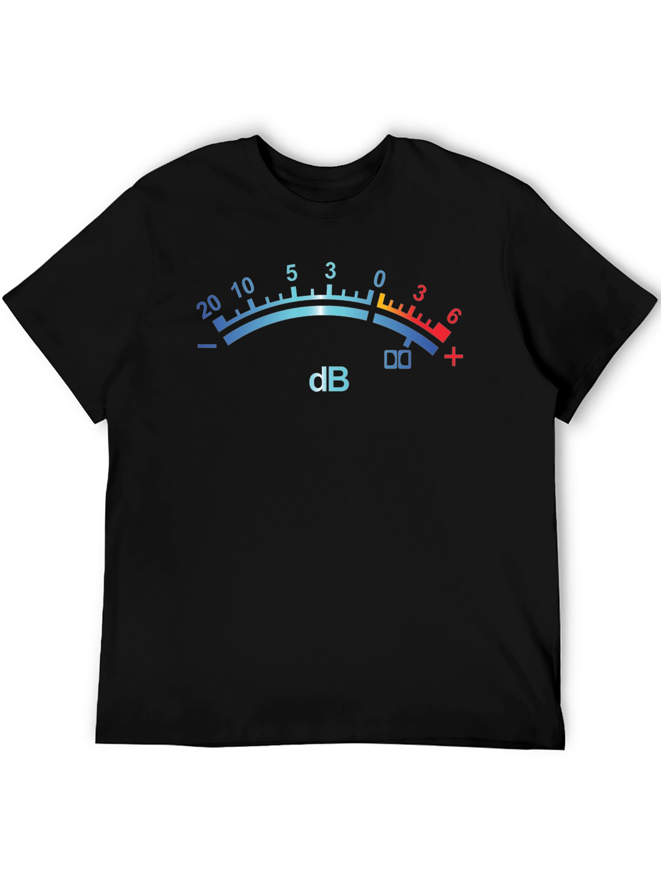 Decibel Meter Graphic Tee - Black Cotton Shirt