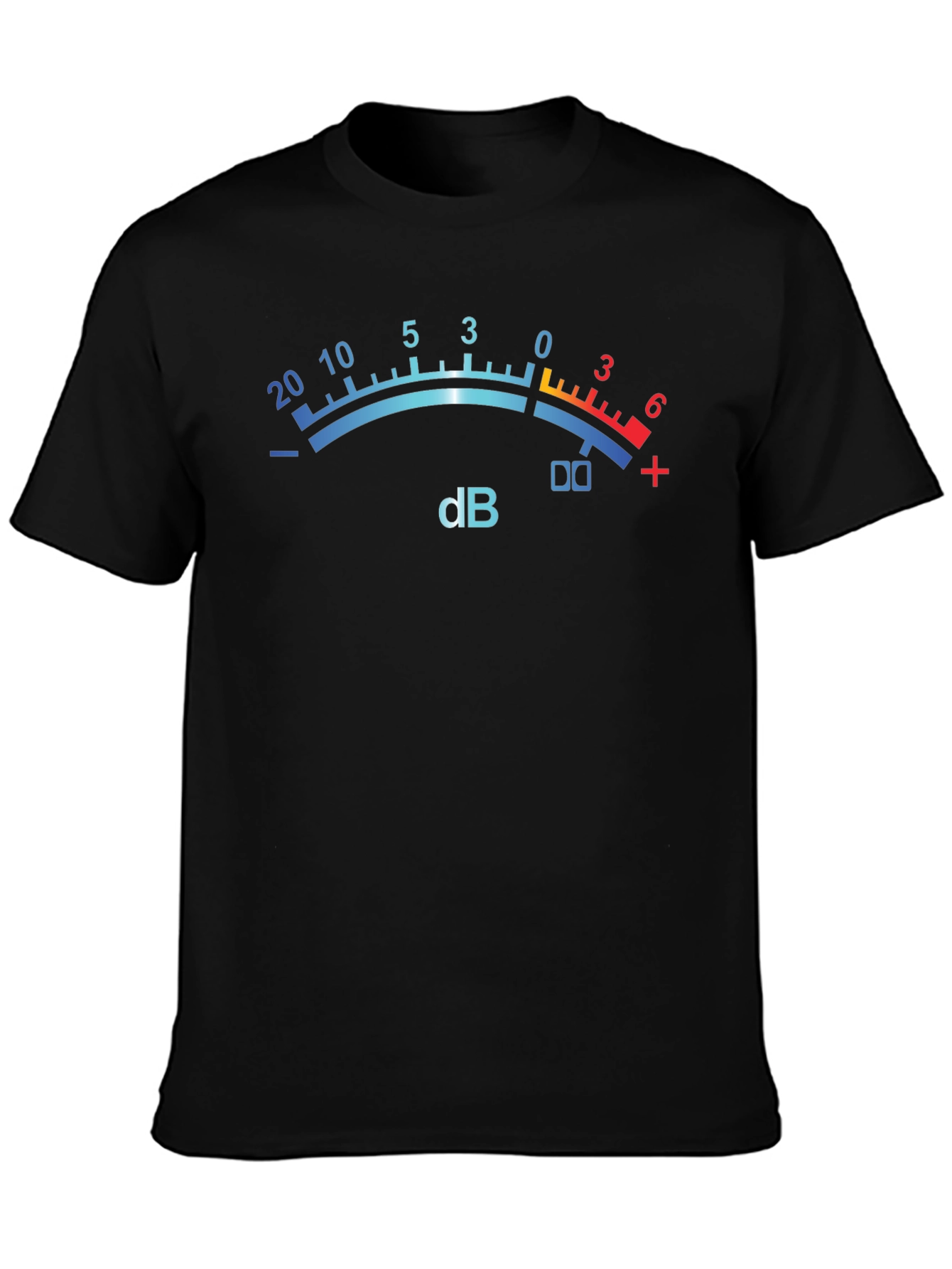 Decibel Meter Graphic Tee - Black Cotton Shirt