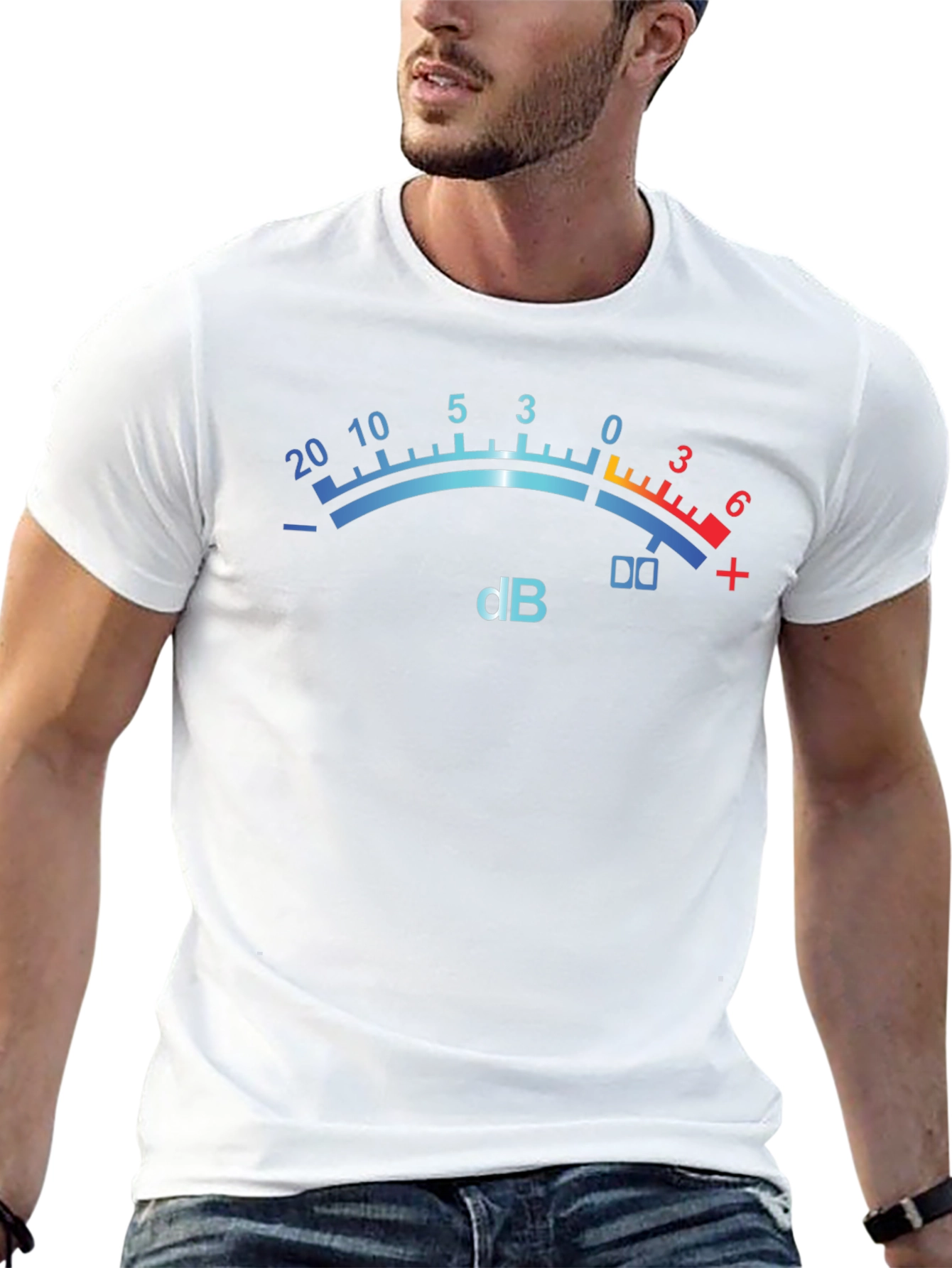 Decibel Meter Graphic Tee - Black Cotton Shirt