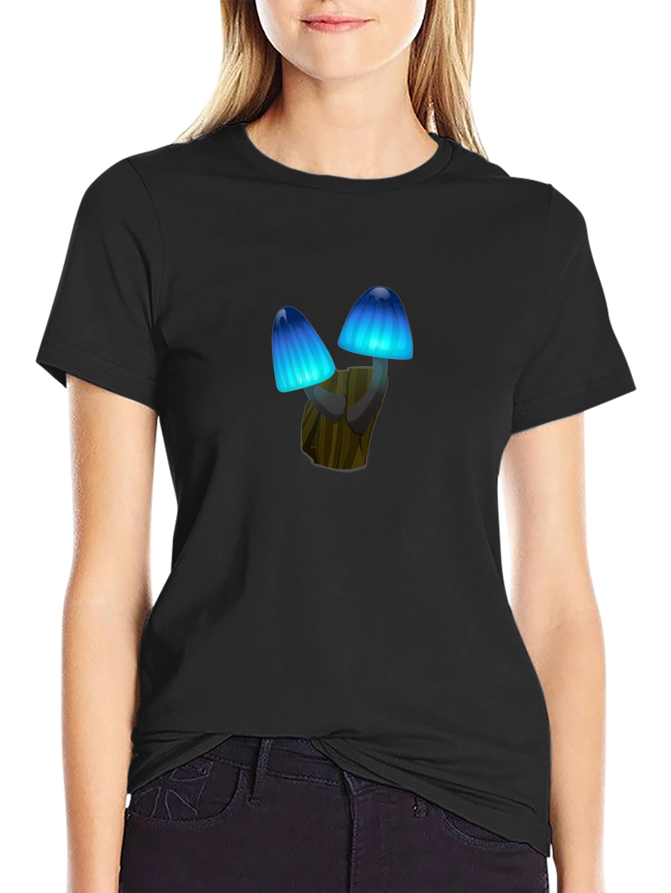 Glow-in-the-Dark Mushroom Graphic Tee