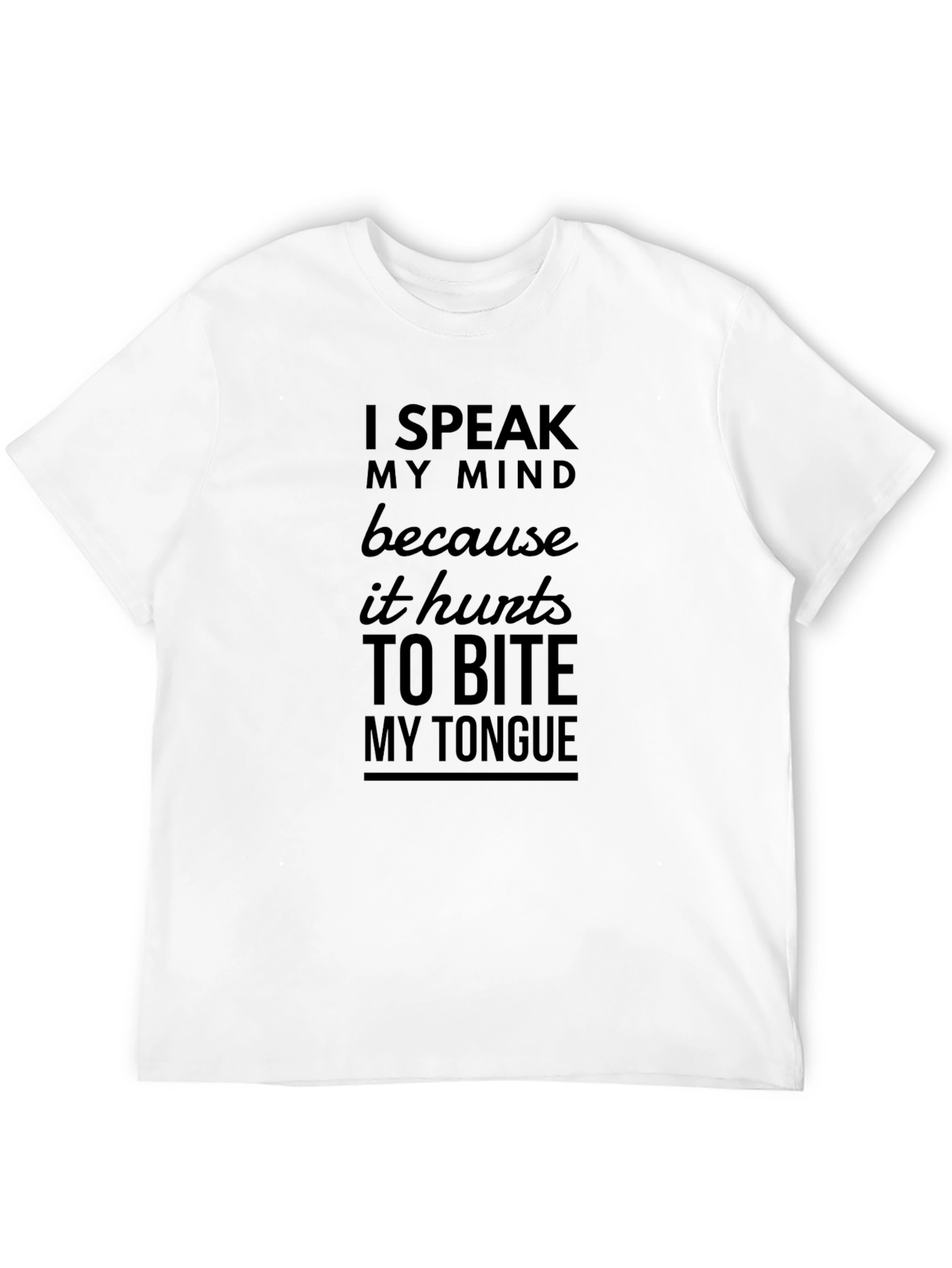 Speak My Mind Black Tee - Bold Statement Shirt