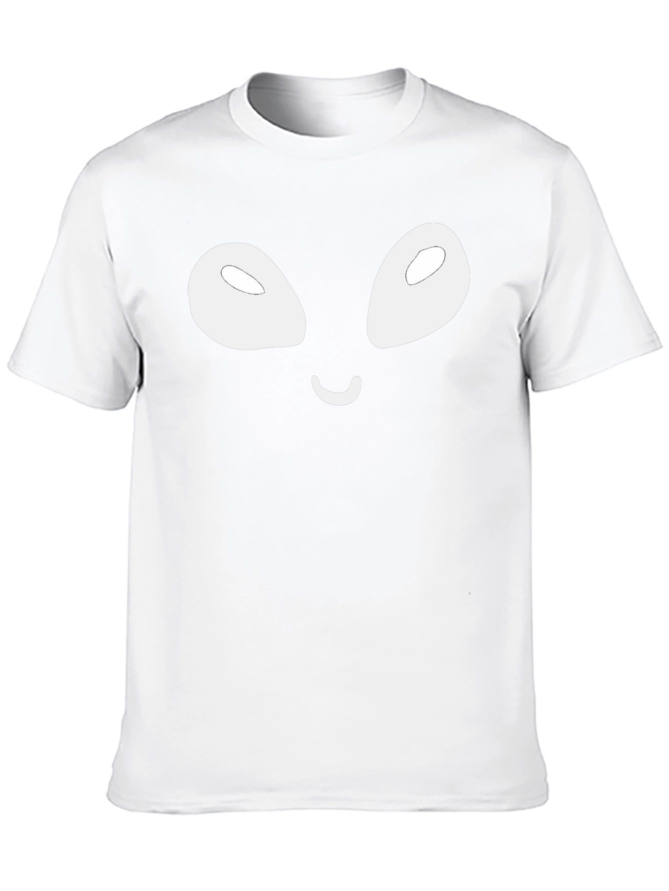 Alien Face Graphic Tee - Casual Black T-Shirt