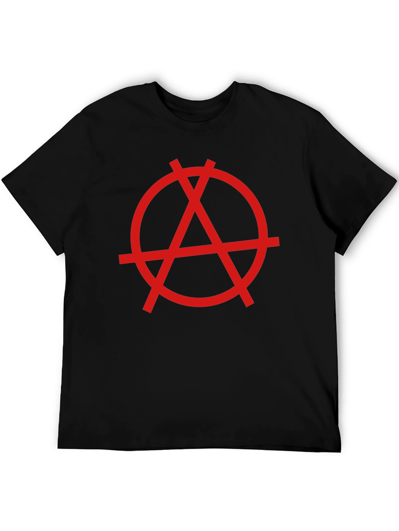 Anarchy Symbol Graphic T-Shirt - Black