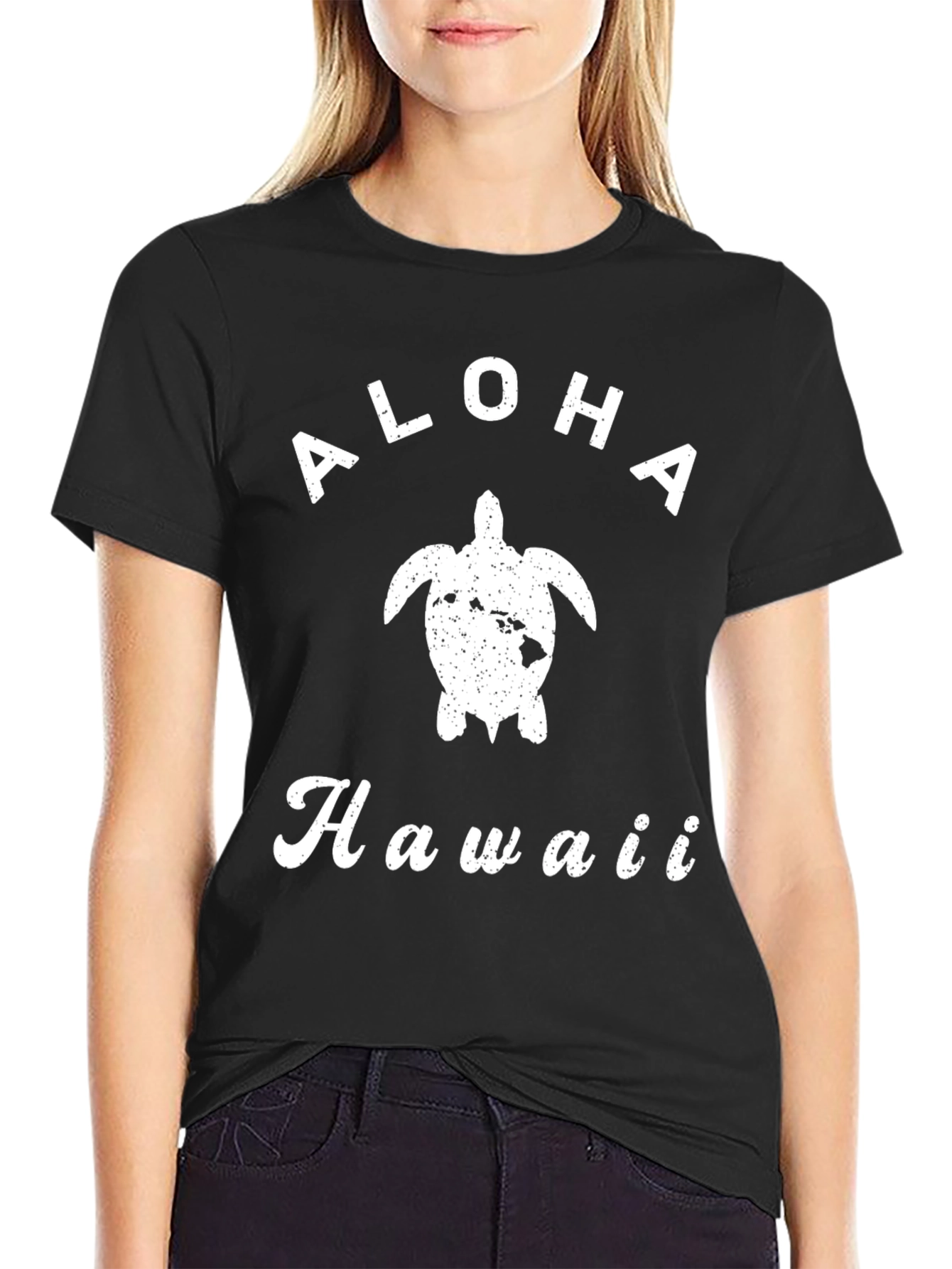 Aloha Hawaii Turtle Graphic T-Shirt