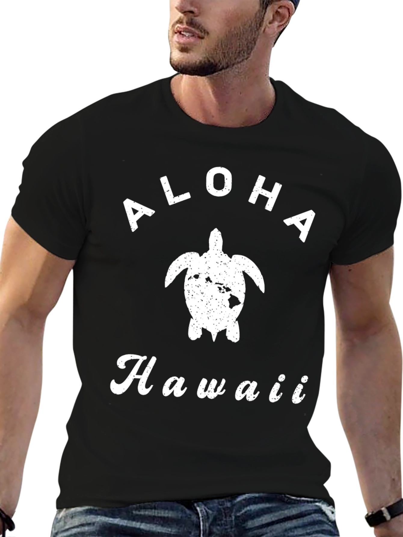 Aloha Hawaii Turtle Graphic T-Shirt