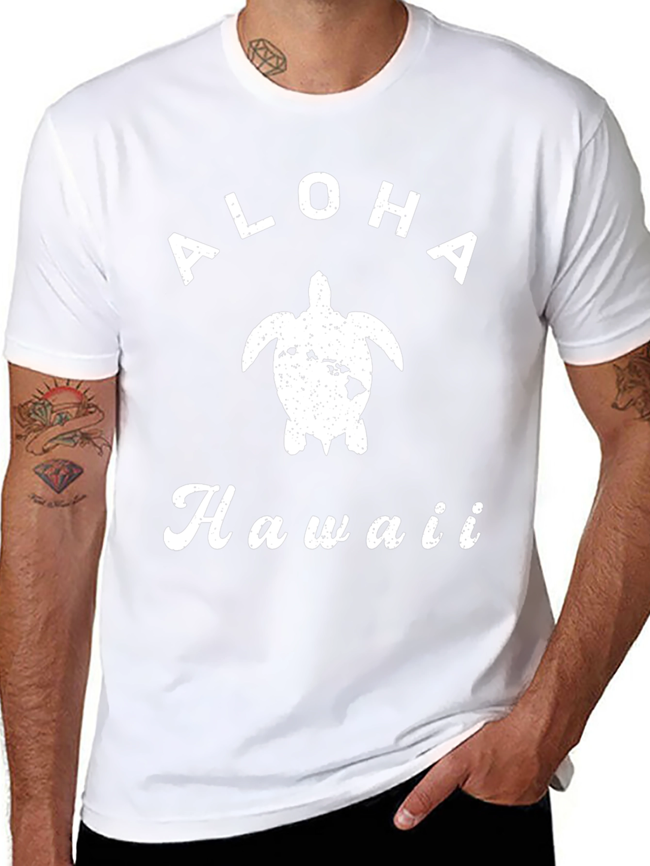 Aloha Hawaii Turtle Graphic T-Shirt