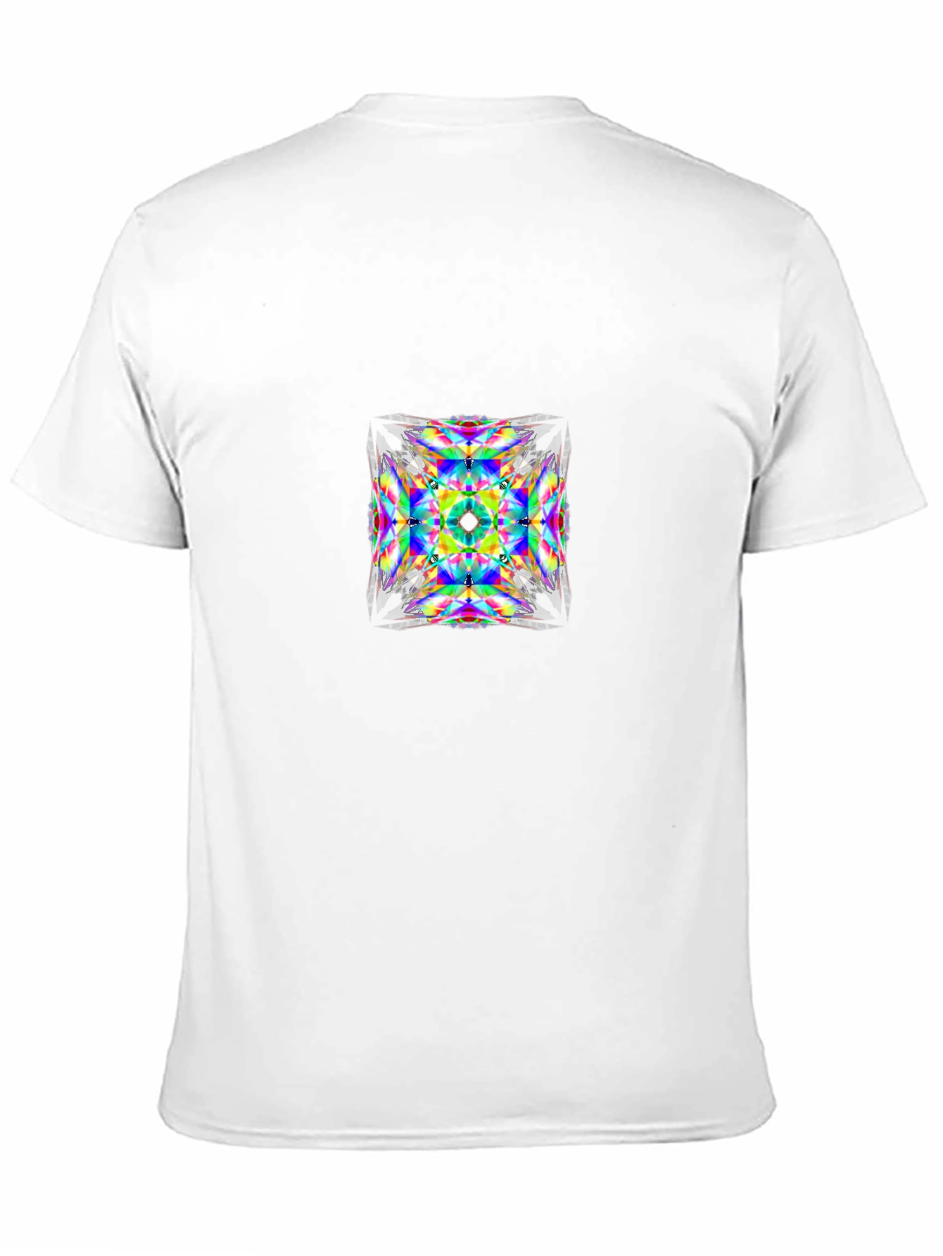 Geometric Kaleidoscope Graphic Tee - Modern Abstract Art Shirt