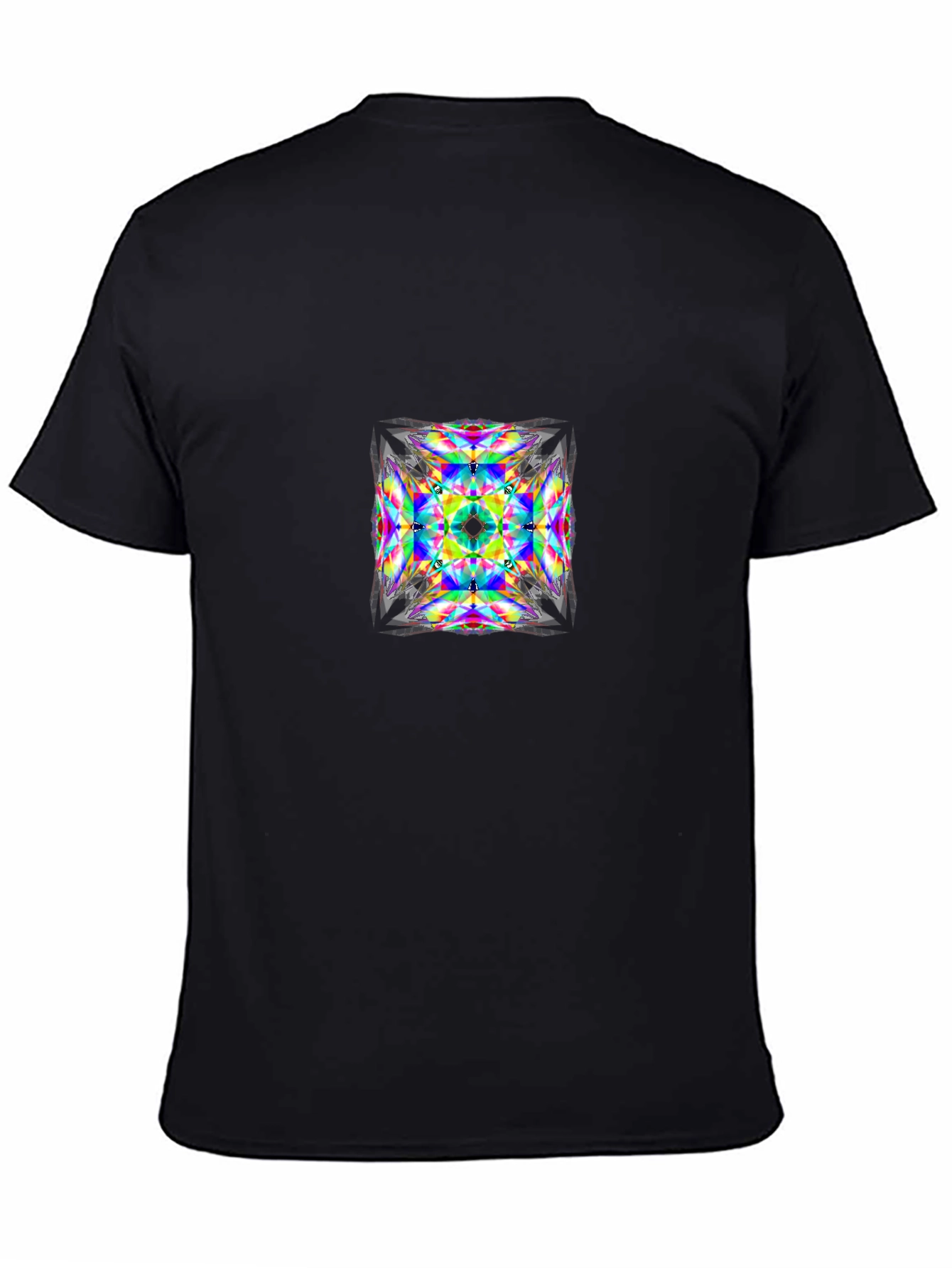 Geometric Kaleidoscope Graphic Tee - Modern Abstract Art Shirt