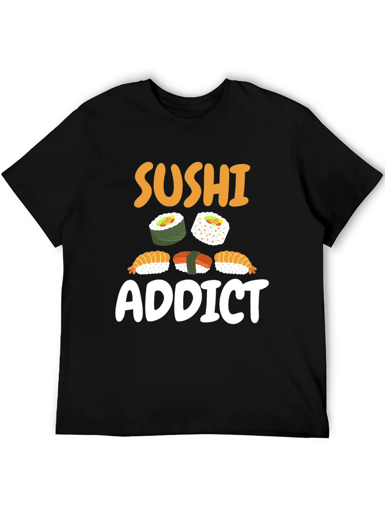 Sushi Addict Black Graphic Tee
