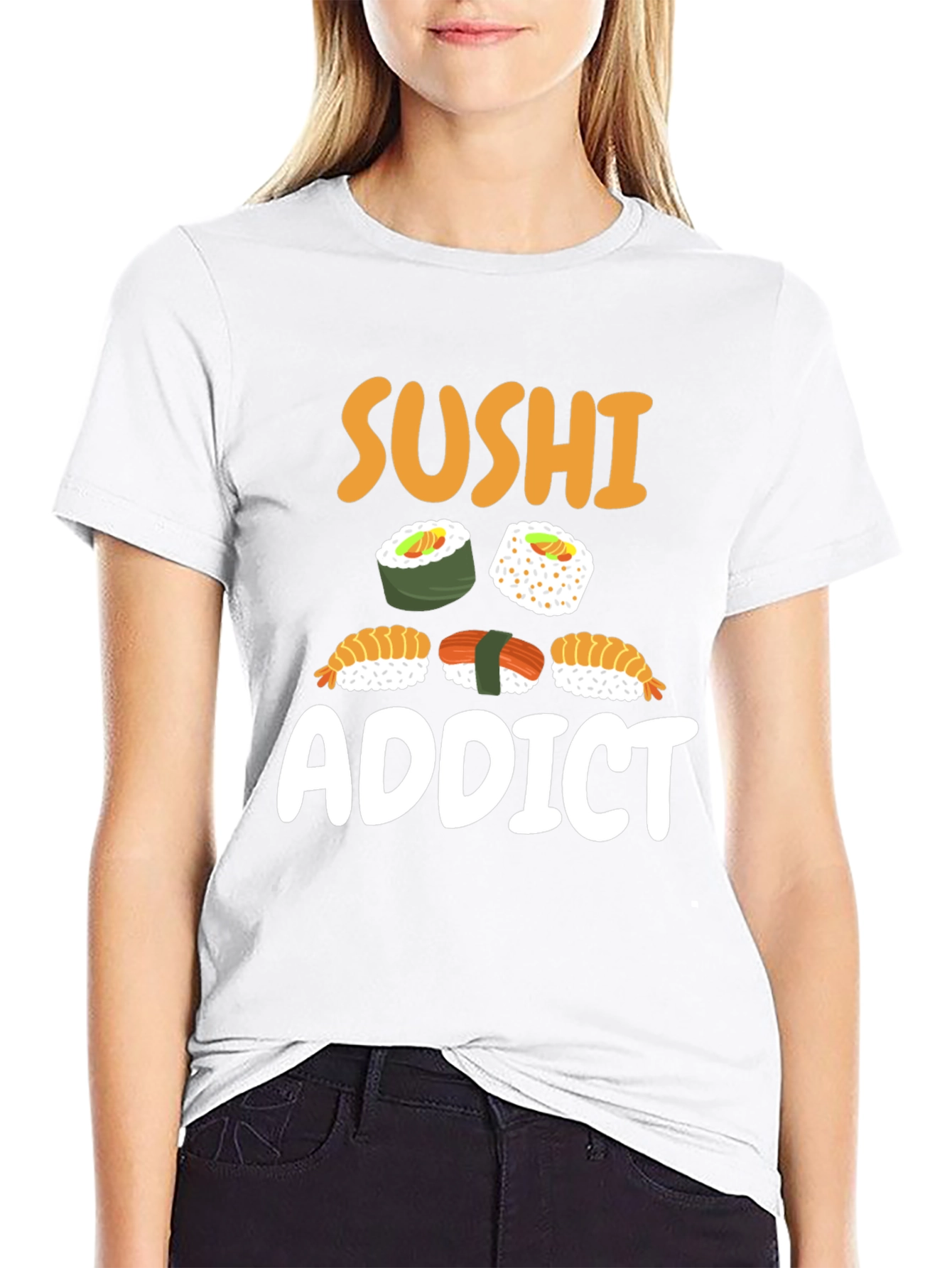 Sushi Addict Black Graphic Tee