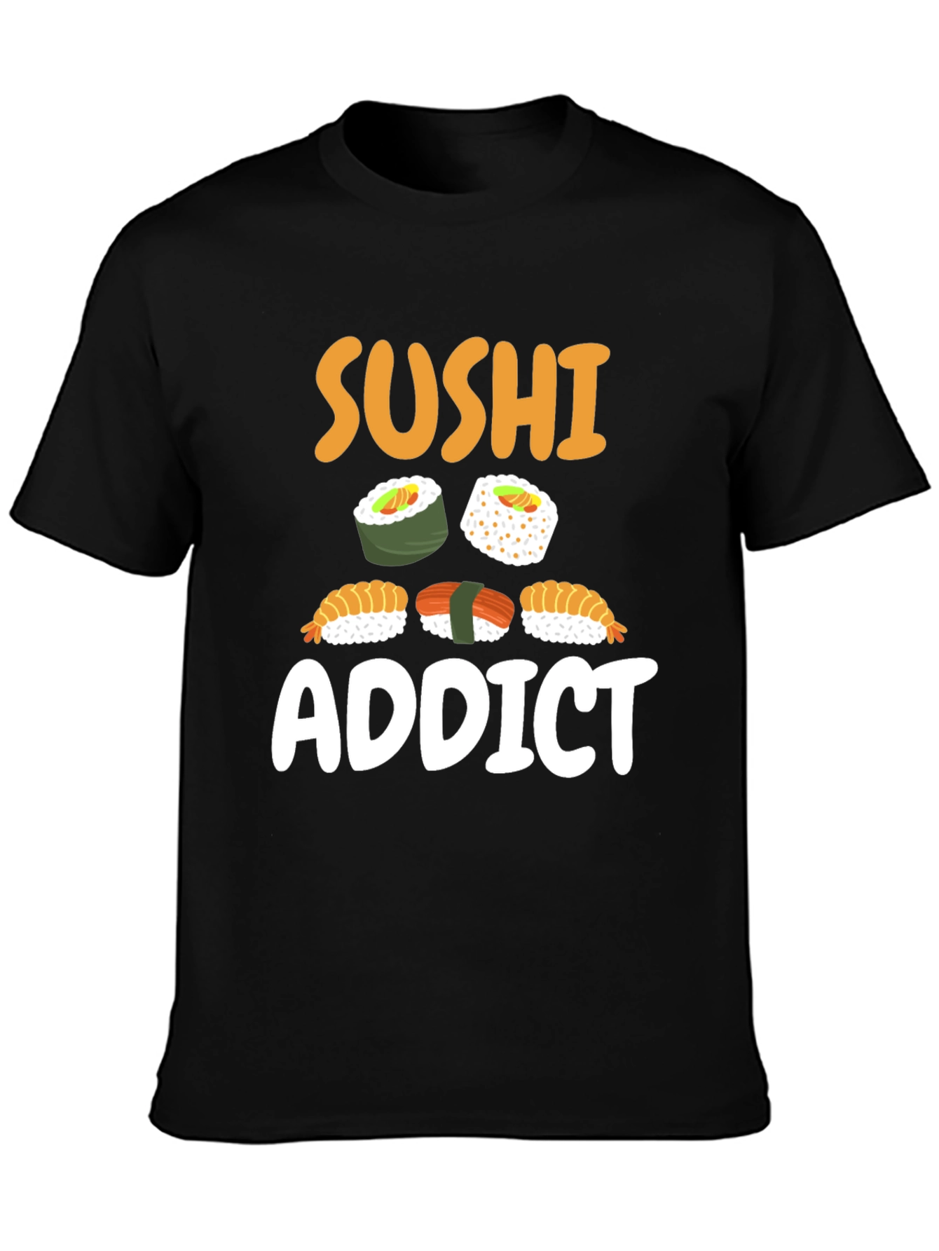 Sushi Addict Black Graphic Tee
