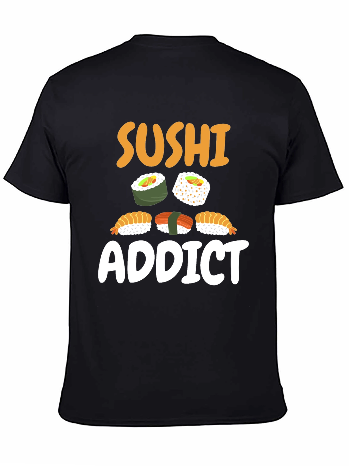 Sushi Addict Black Graphic Tee