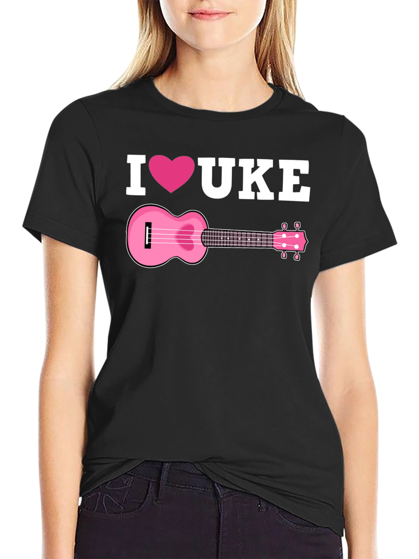 I Love Ukulele Graphic T-Shirt