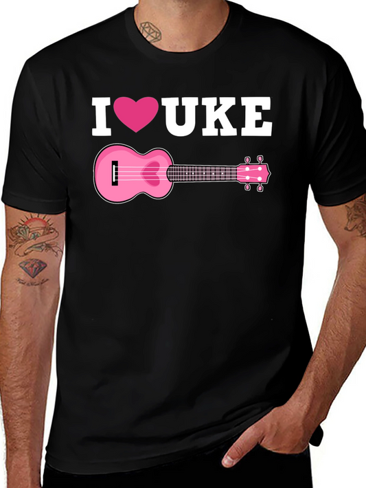 I Love Ukulele Graphic T-Shirt