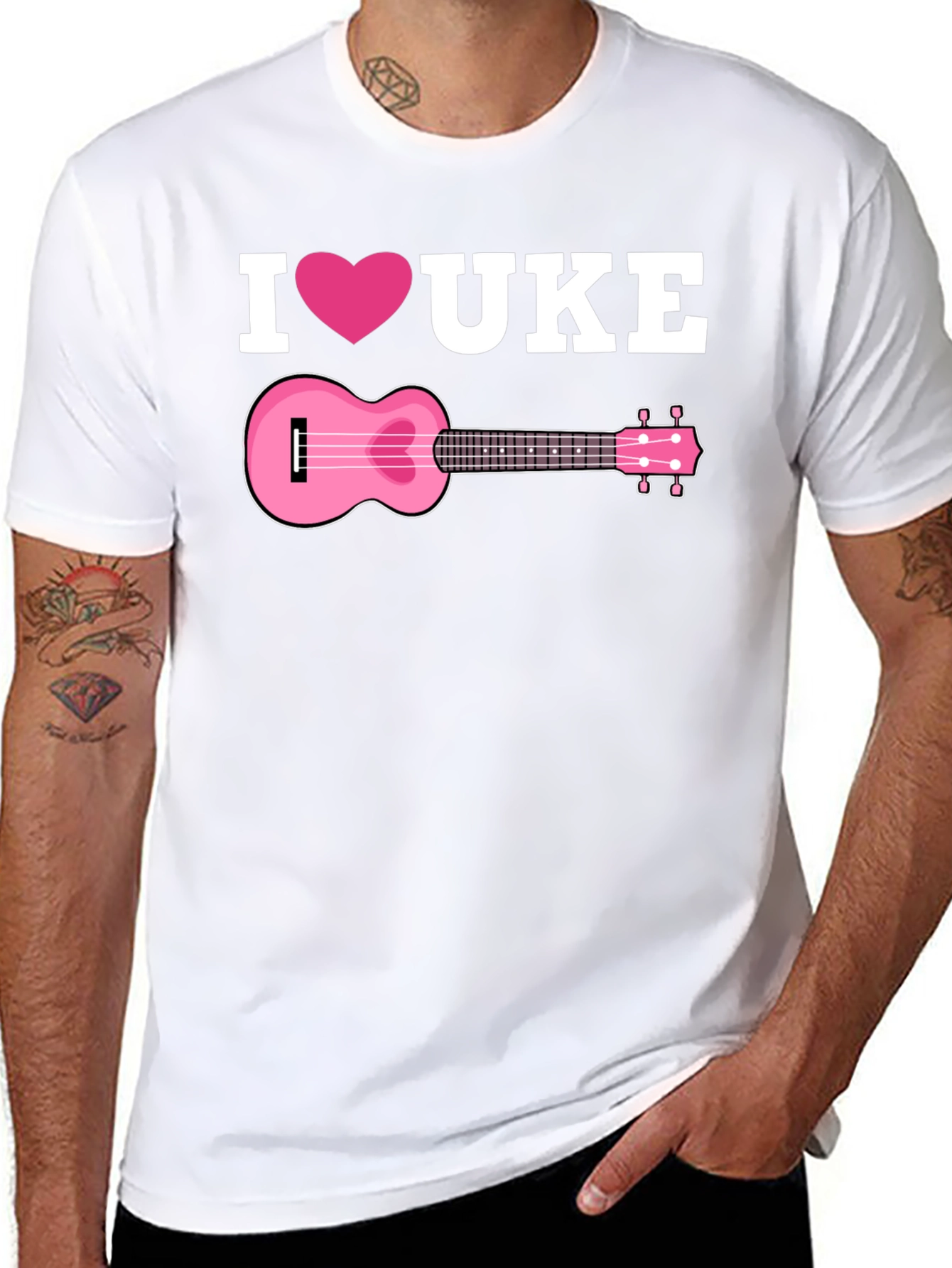 I Love Ukulele Graphic T-Shirt