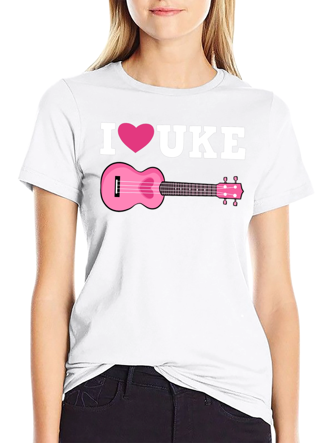 I Love Ukulele Graphic T-Shirt