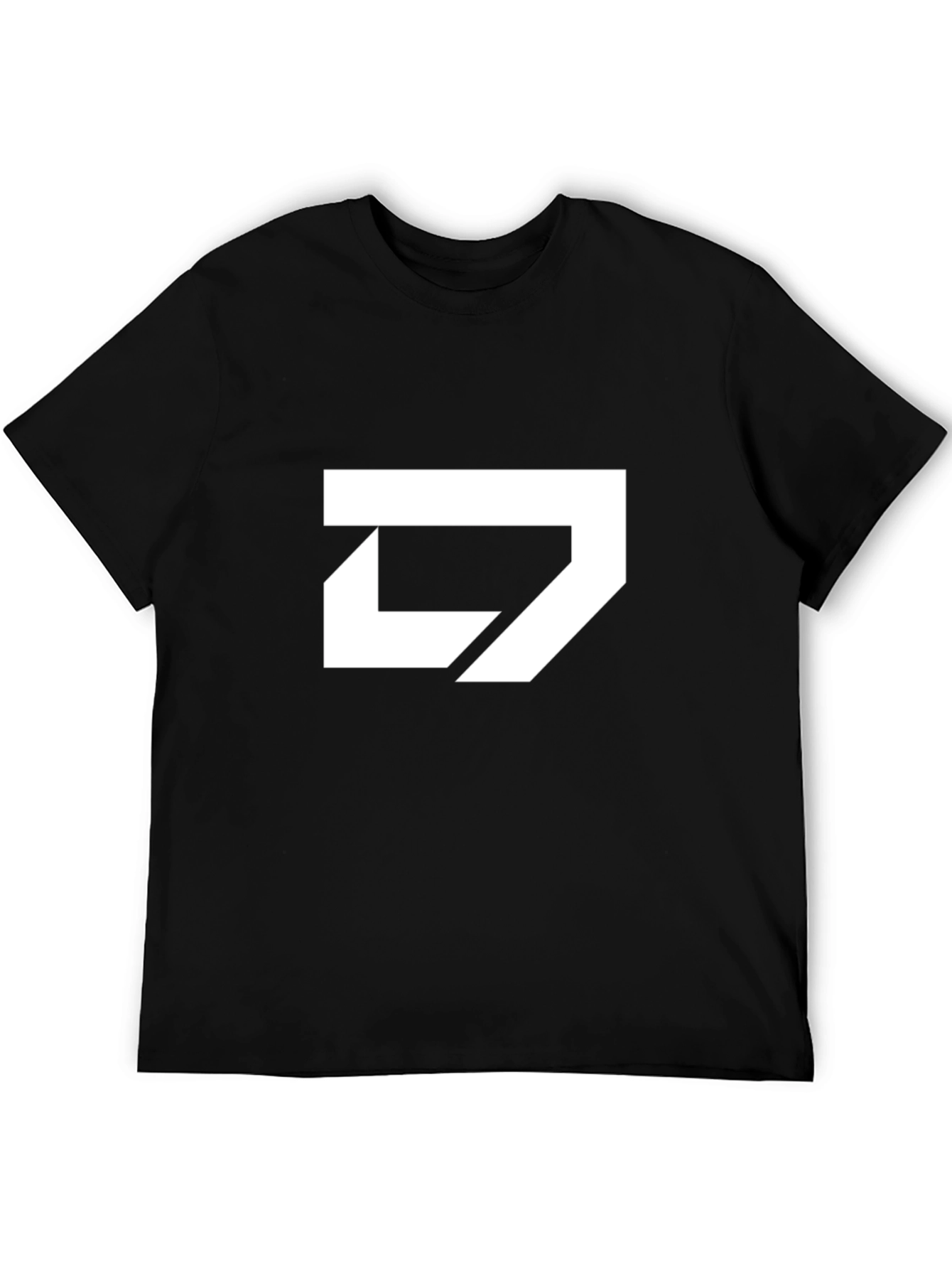 Modern Logo Graphic Tee - Black Cotton Blend