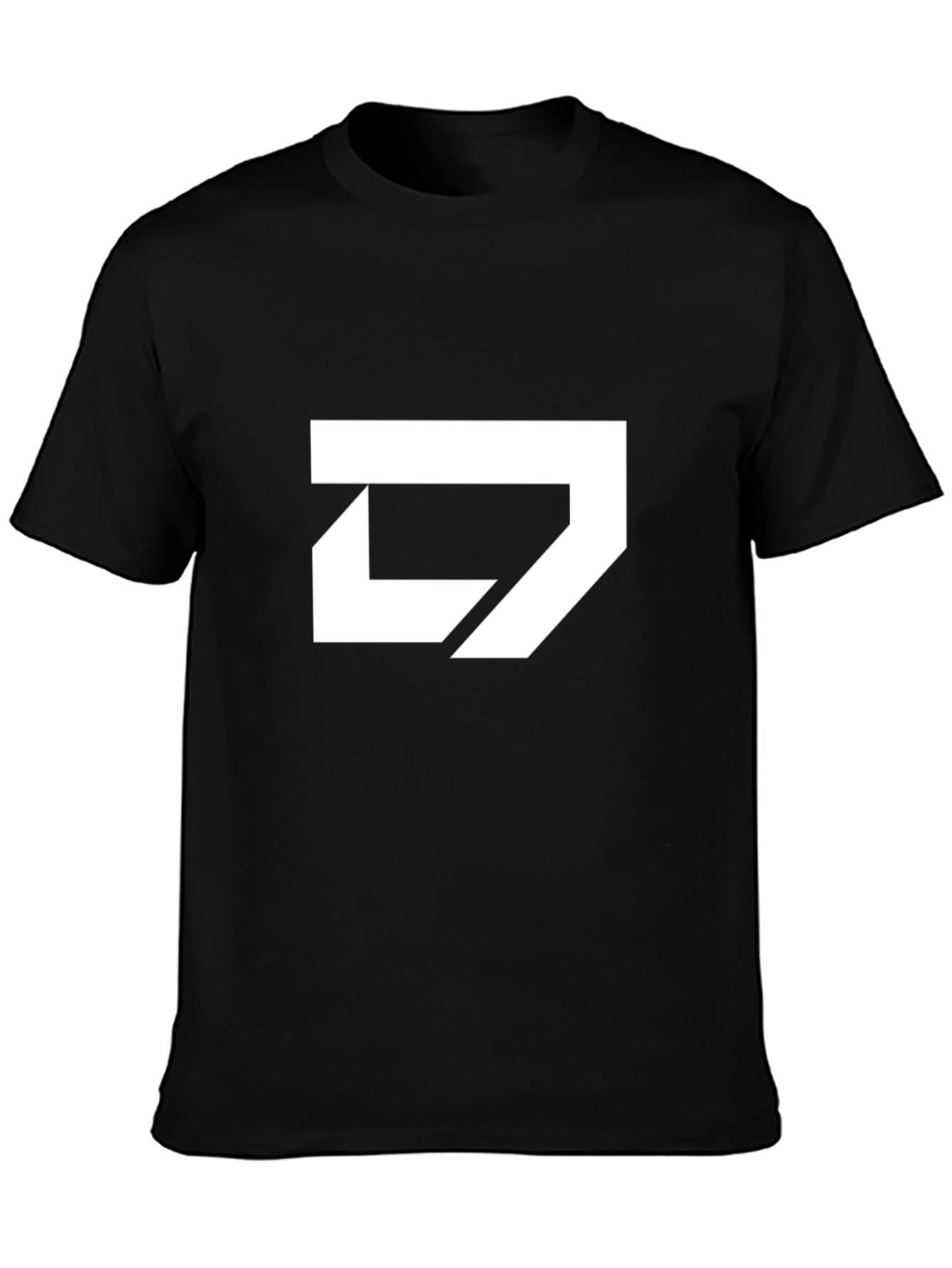 Modern Logo Graphic Tee - Black Cotton Blend