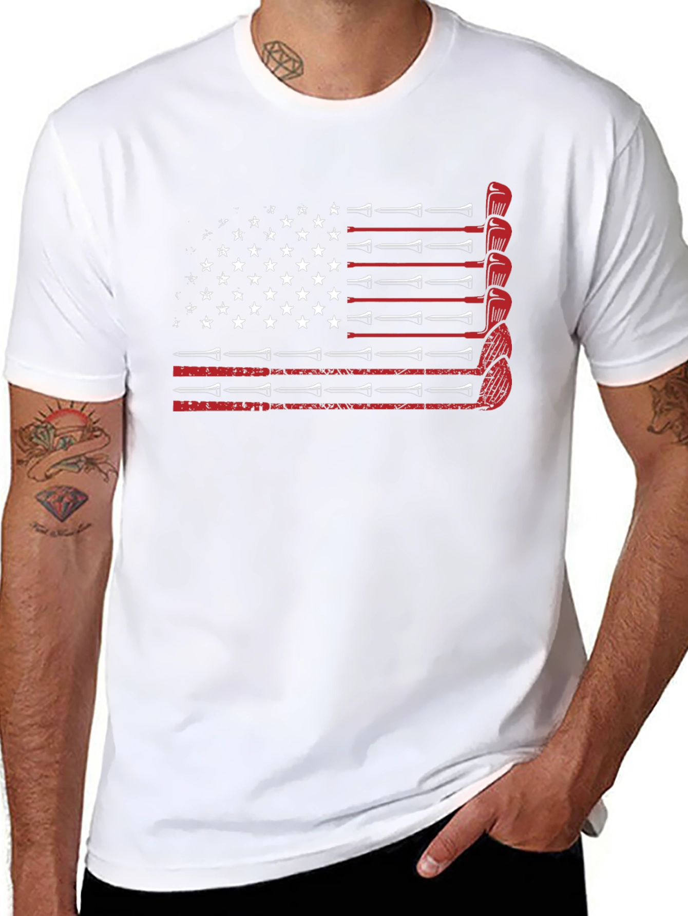 Golf American Flag T-Shirt