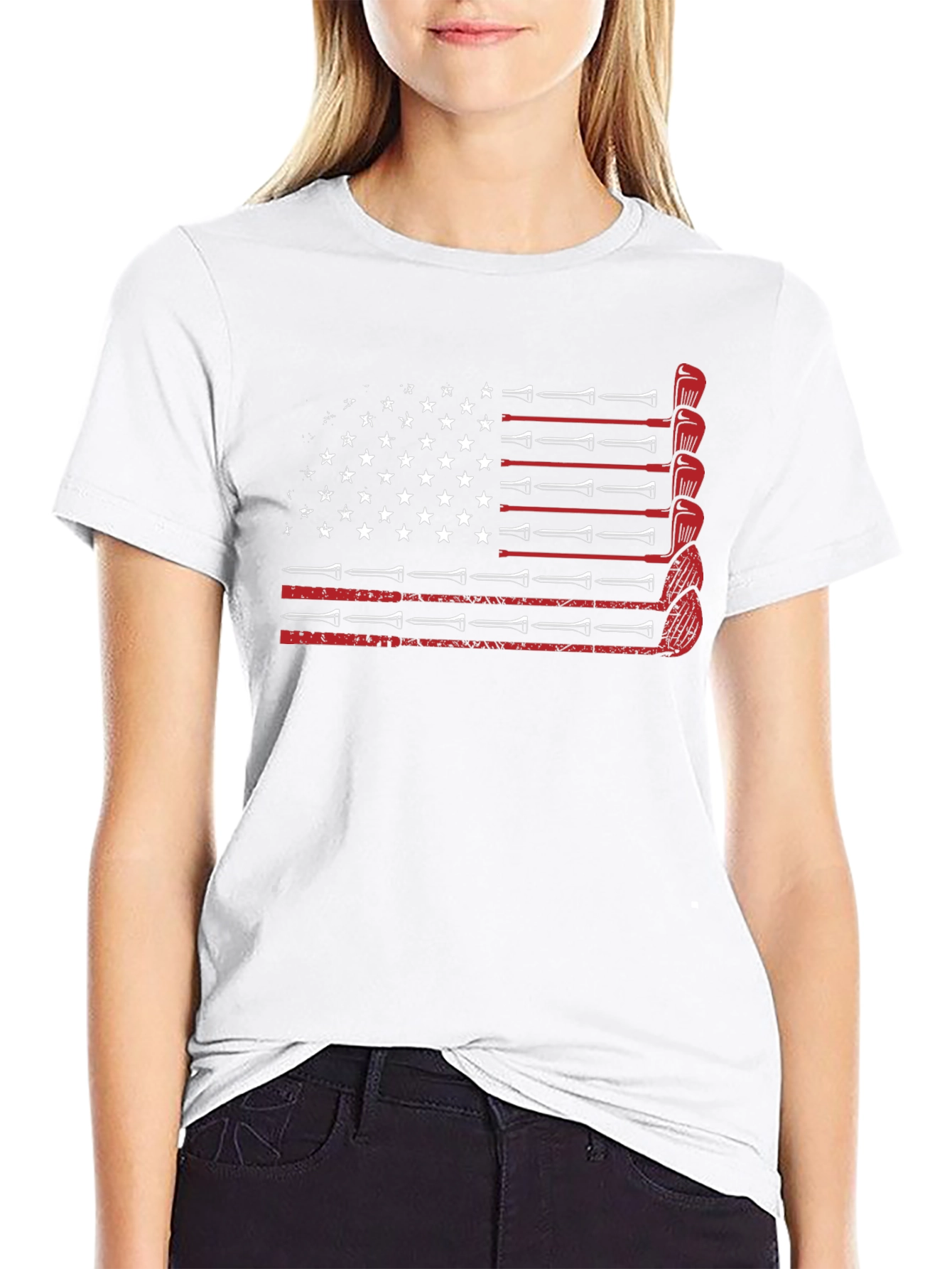 Golf American Flag T-Shirt