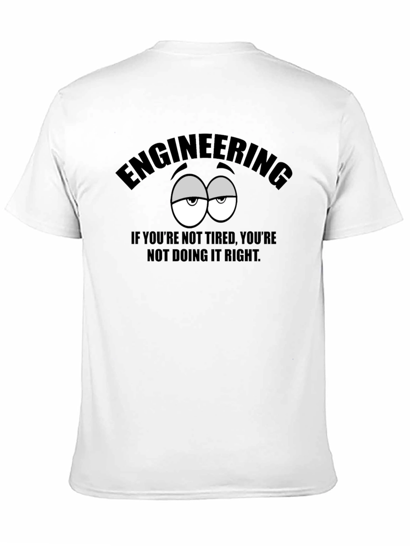 Engineering Tired Eyes Graphic Tee - Black Cotton Blend