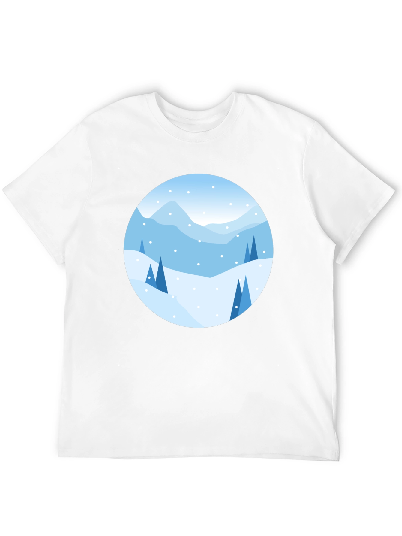Winter Landscape Graphic Tee - Soft Black Cotton