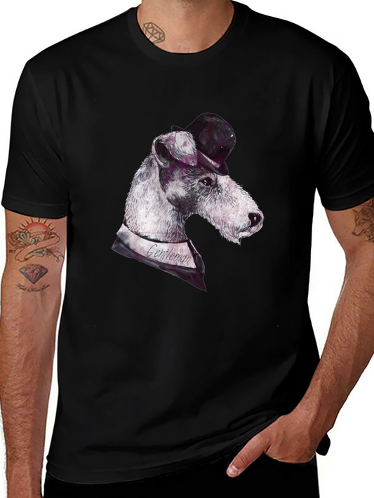 Gentleman Dog Graphic T-Shirt - Unique Style