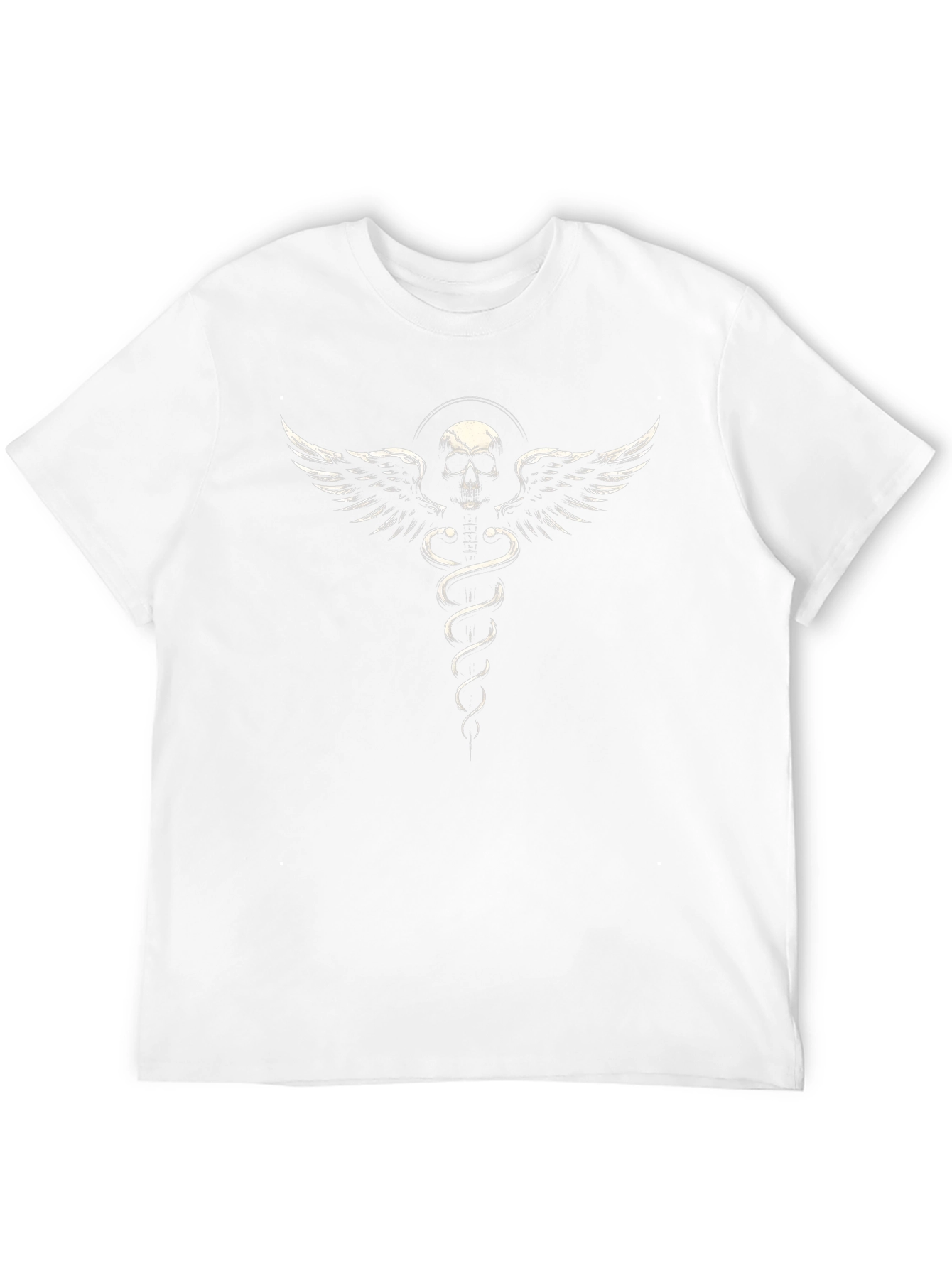Skull Caduceus Black T-Shirt