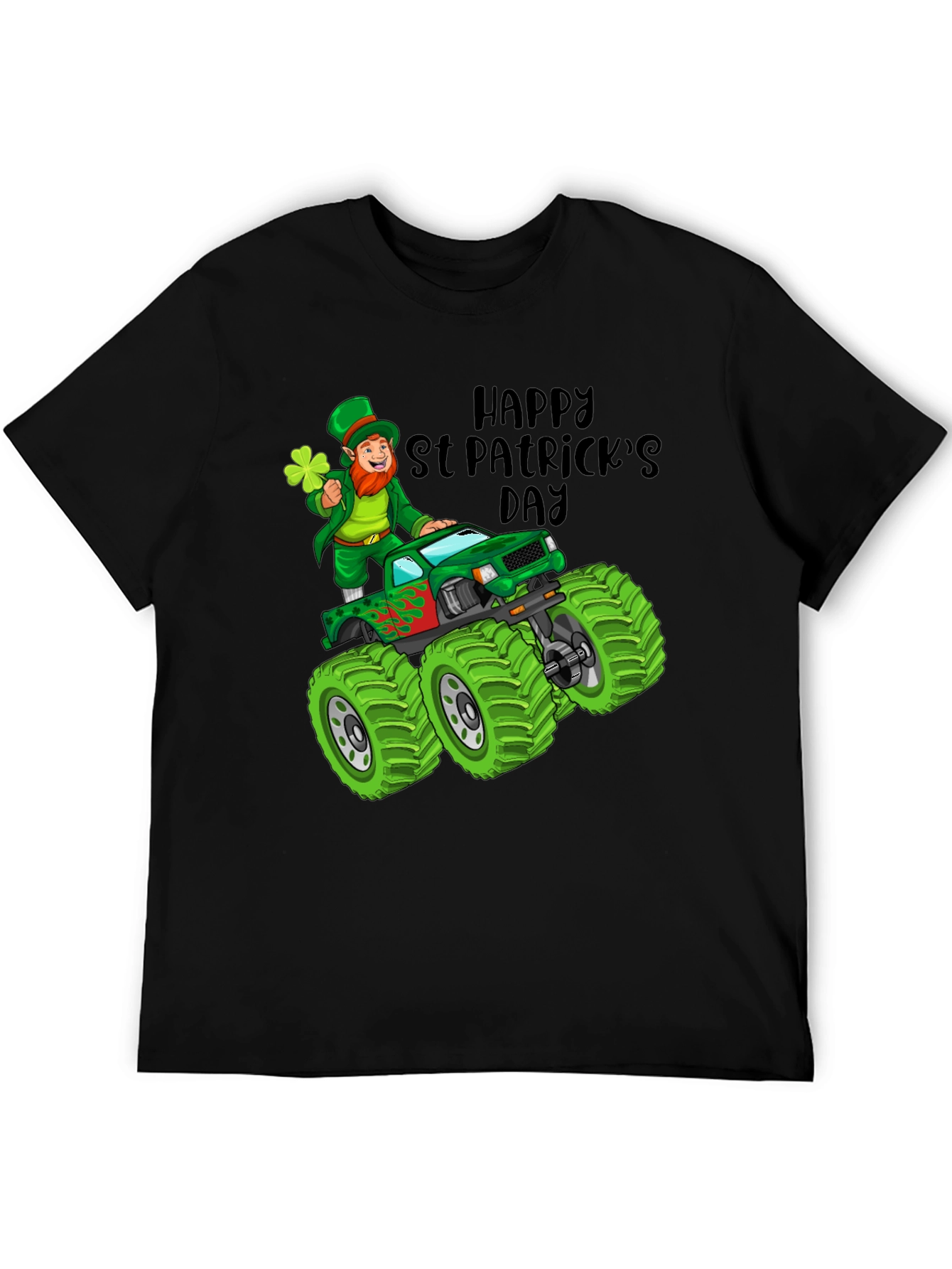 St. Patricks Day Leprechaun Monster Truck T-Shirt