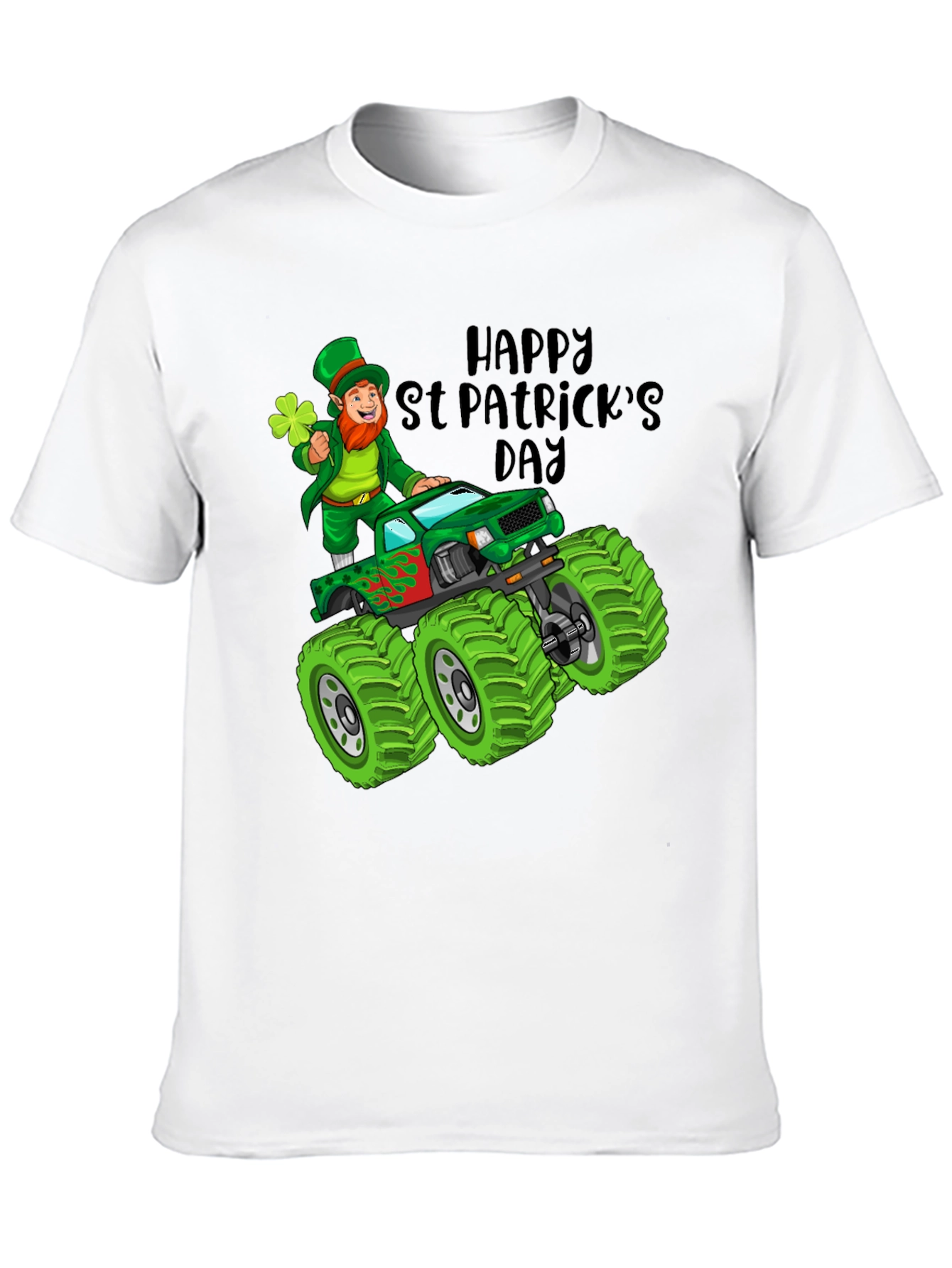St. Patricks Day Leprechaun Monster Truck T-Shirt