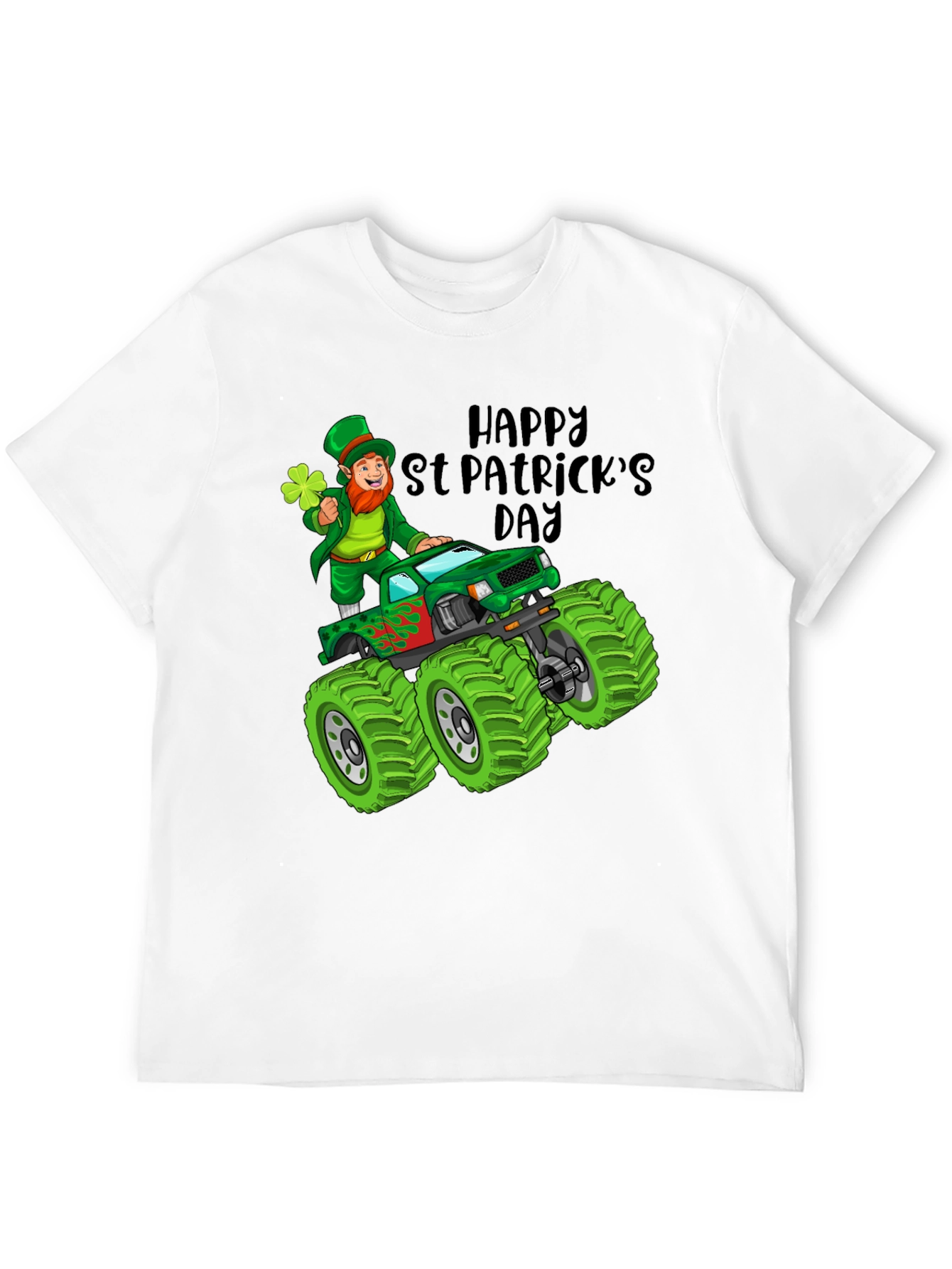 St. Patricks Day Leprechaun Monster Truck T-Shirt