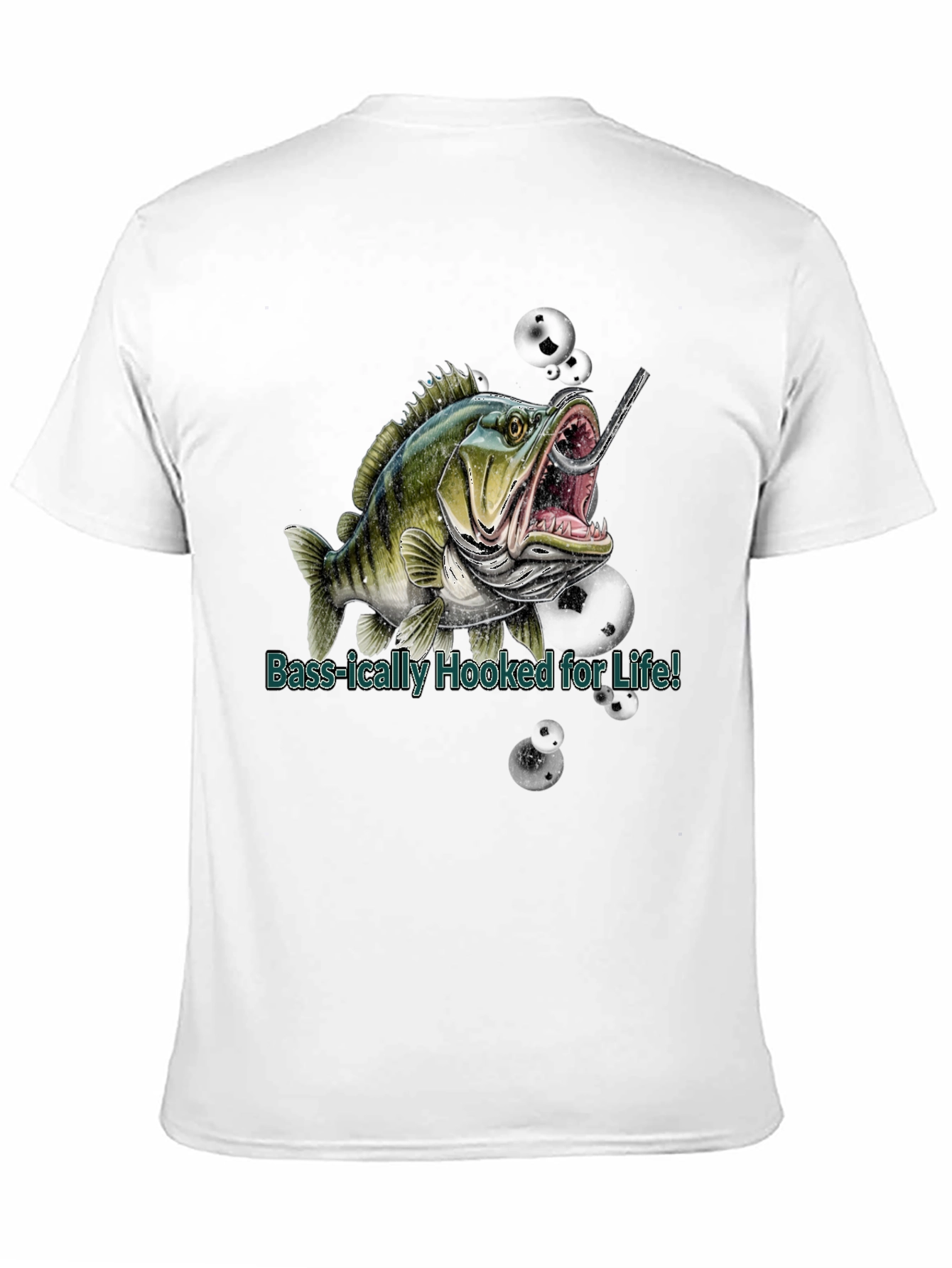Bass Hooked for Life Graphic T-Shirt
