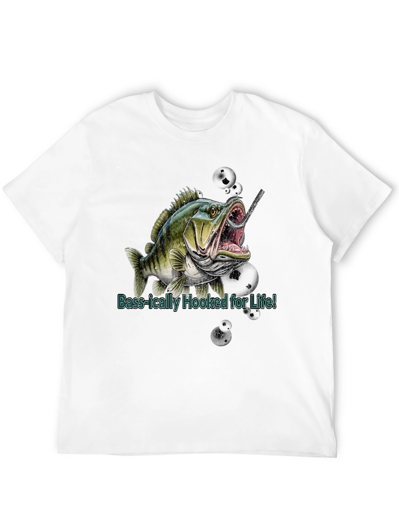 Bass Hooked for Life Graphic T-Shirt