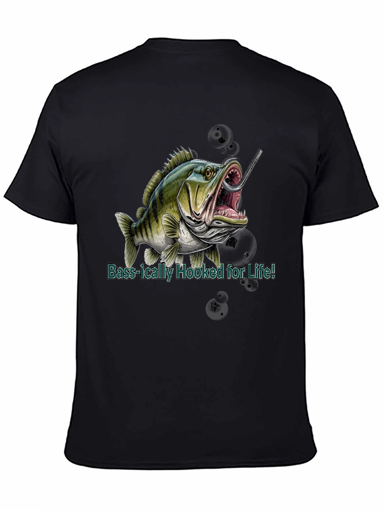 Bass Hooked for Life Graphic T-Shirt