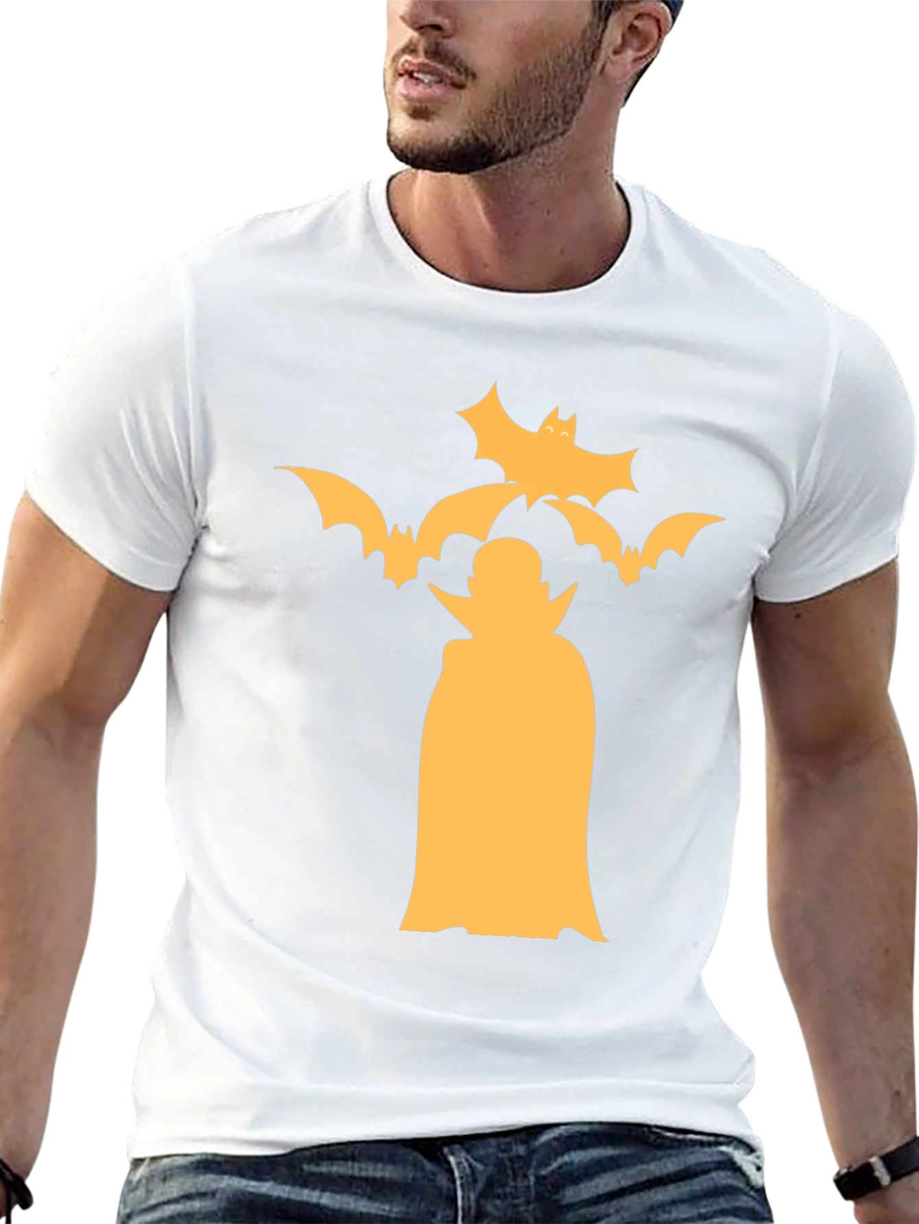 Halloween Dracula Vampire Bats Black T-Shirt