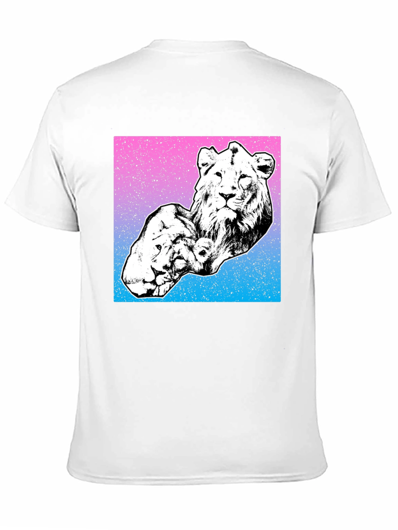 Lion Graphic T-Shirt - Black Cotton Tee