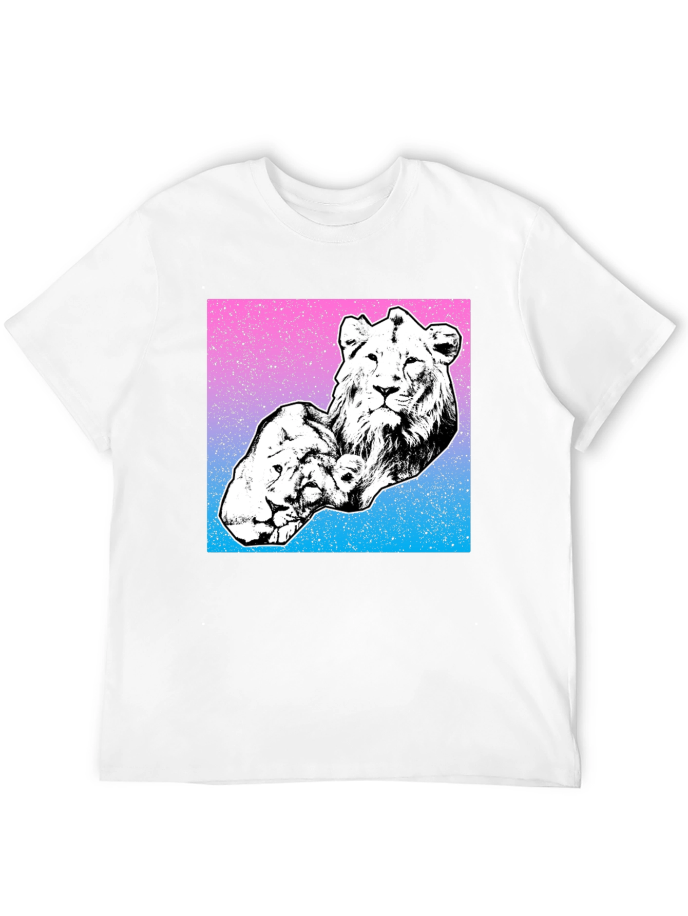 Lion Graphic T-Shirt - Black Cotton Tee