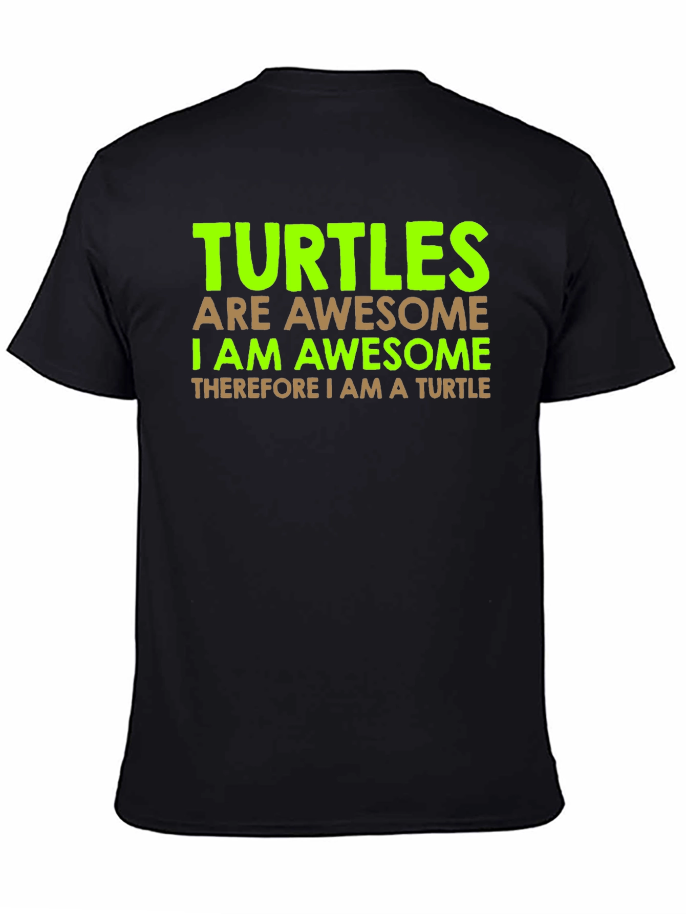 Awesome Turtle T-Shirt - Black