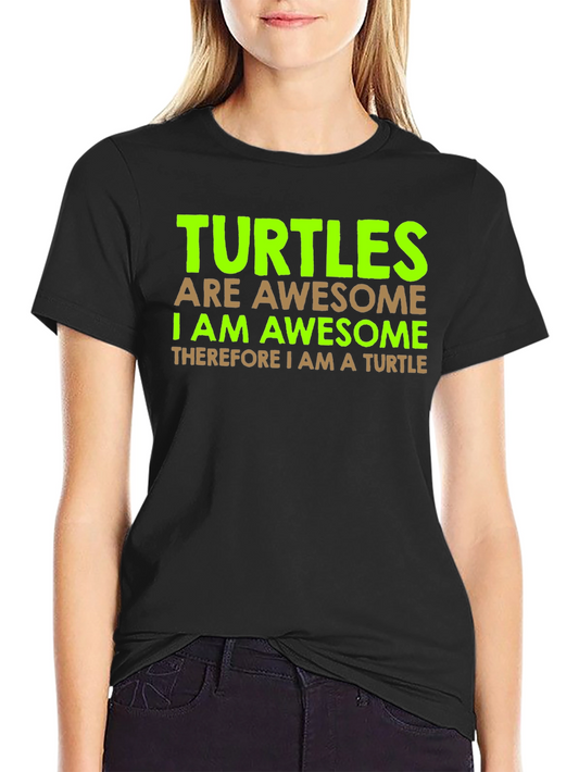 Awesome Turtle T-Shirt - Black