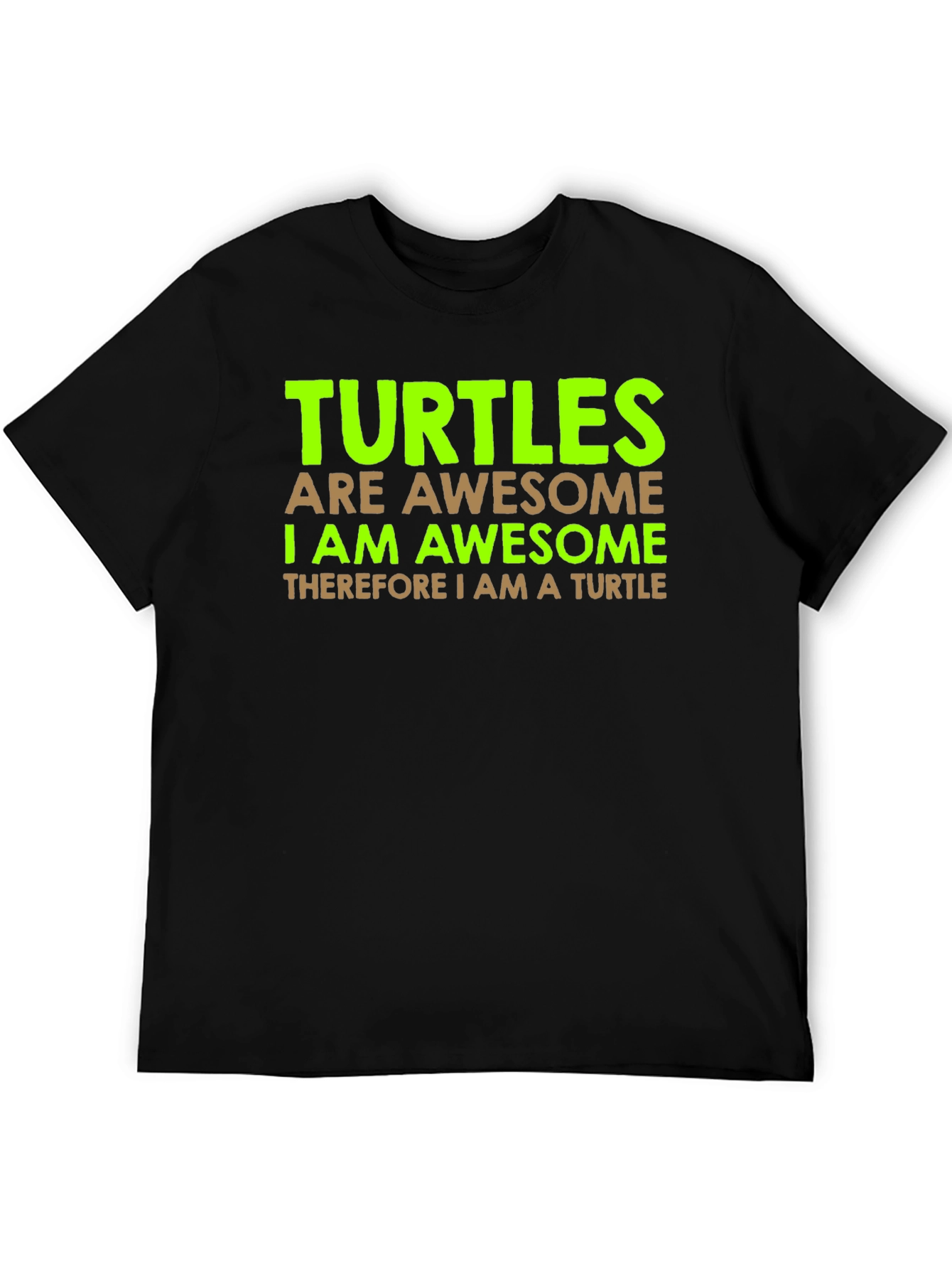 Awesome Turtle T-Shirt - Black
