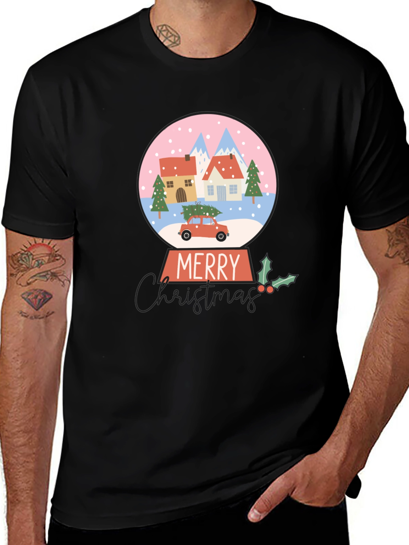 Merry Christmas Snow Globe T-Shirt