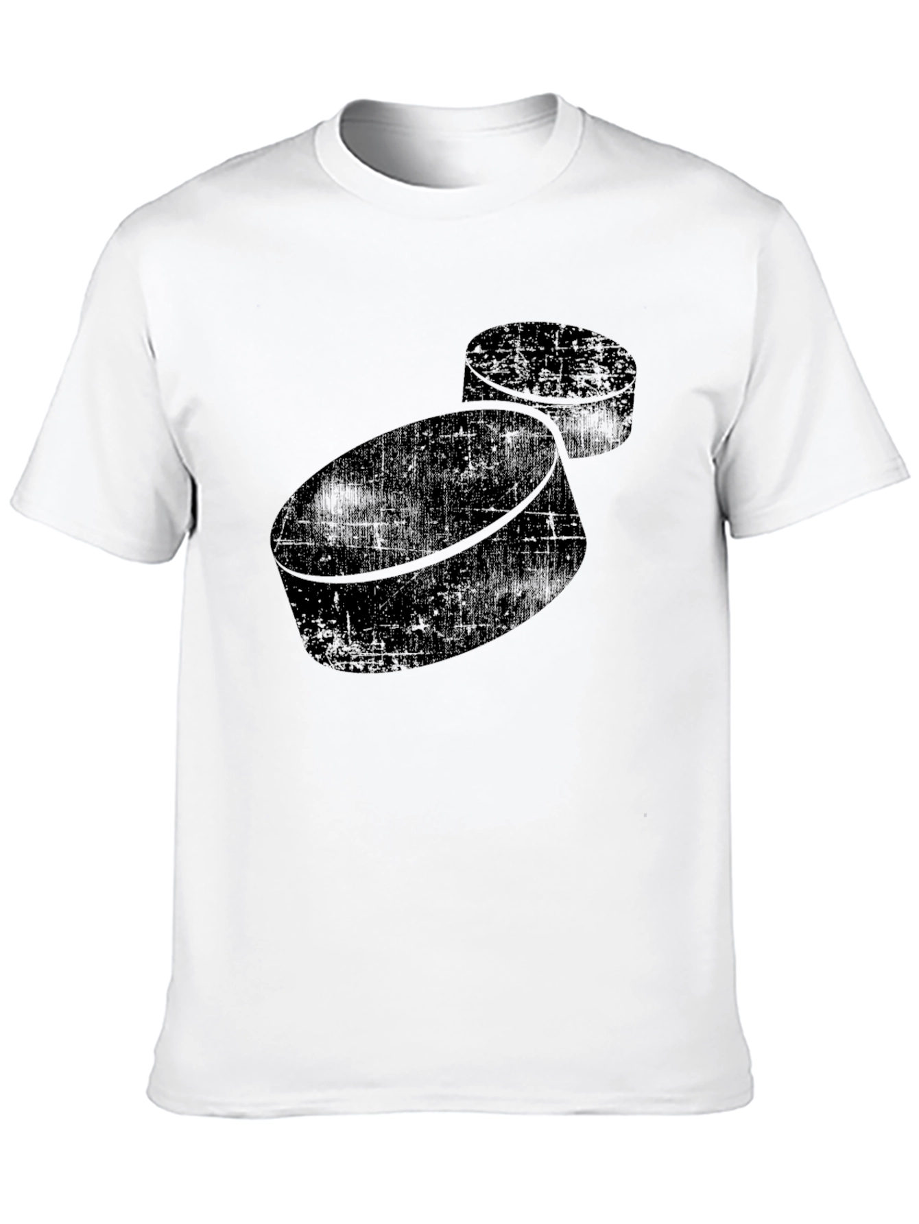 Hockey Puck Graphic Tee - Black