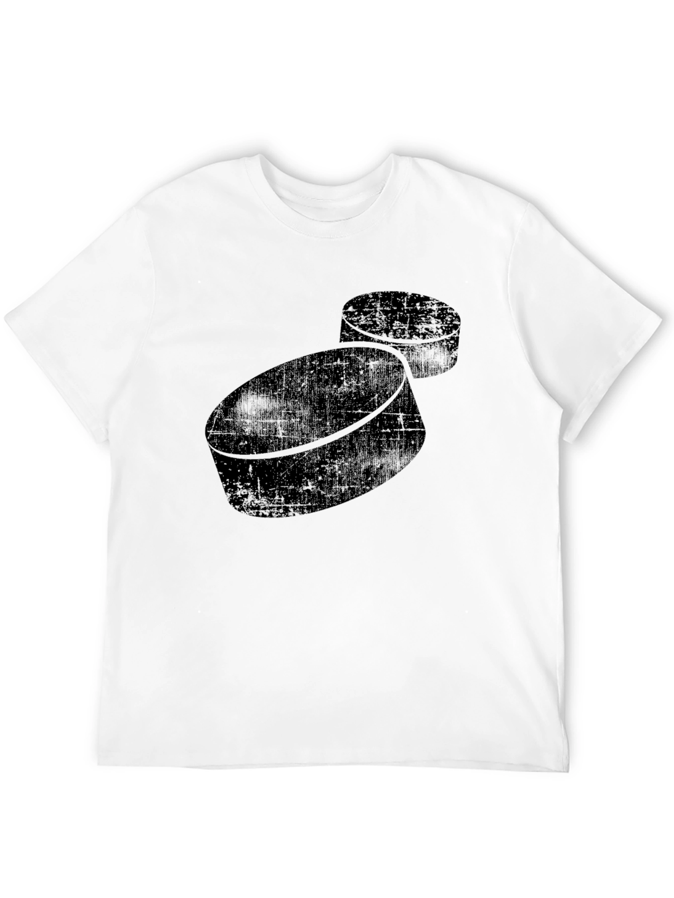 Hockey Puck Graphic Tee - Black